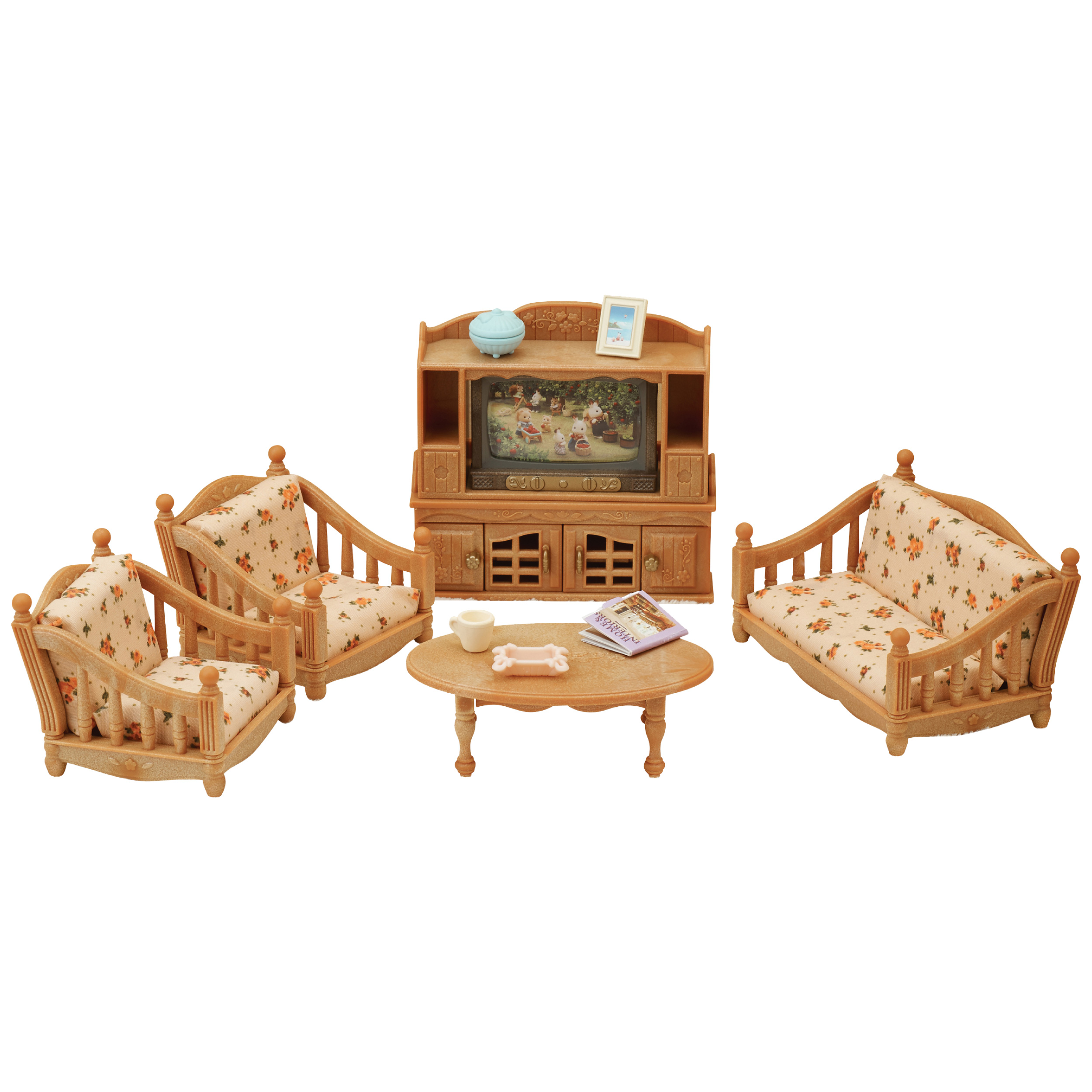 Calico Critters Comfy Living Room Set, Dollhouse Furniture and Accessories Calico Critters