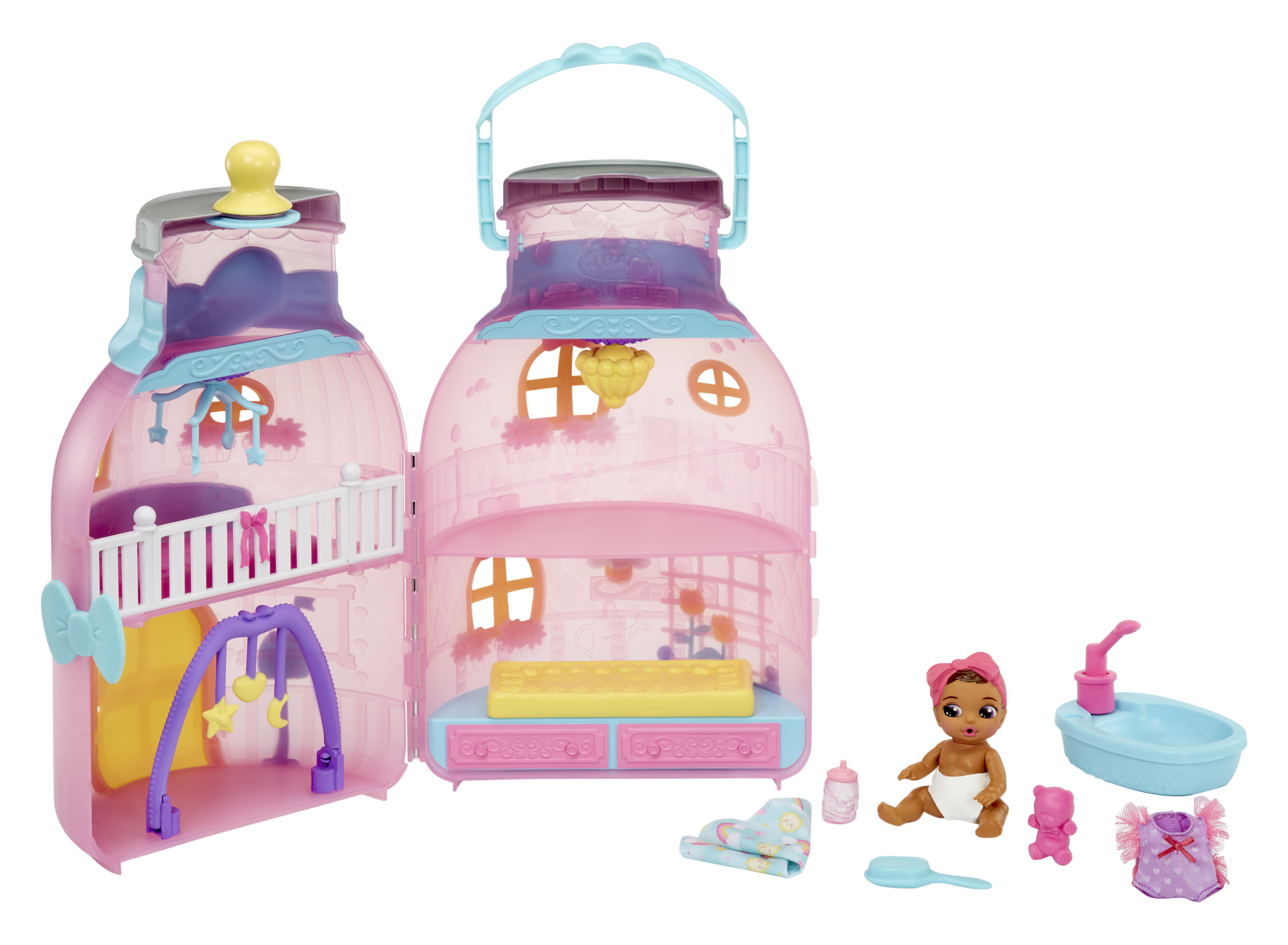 Baby Born Surprise Bottle House Playset with Exclusive Doll - 20+ Surprises, 2 Levels of Play, 6 Rooms to Explore, Kids Ages 3+ Baby Born