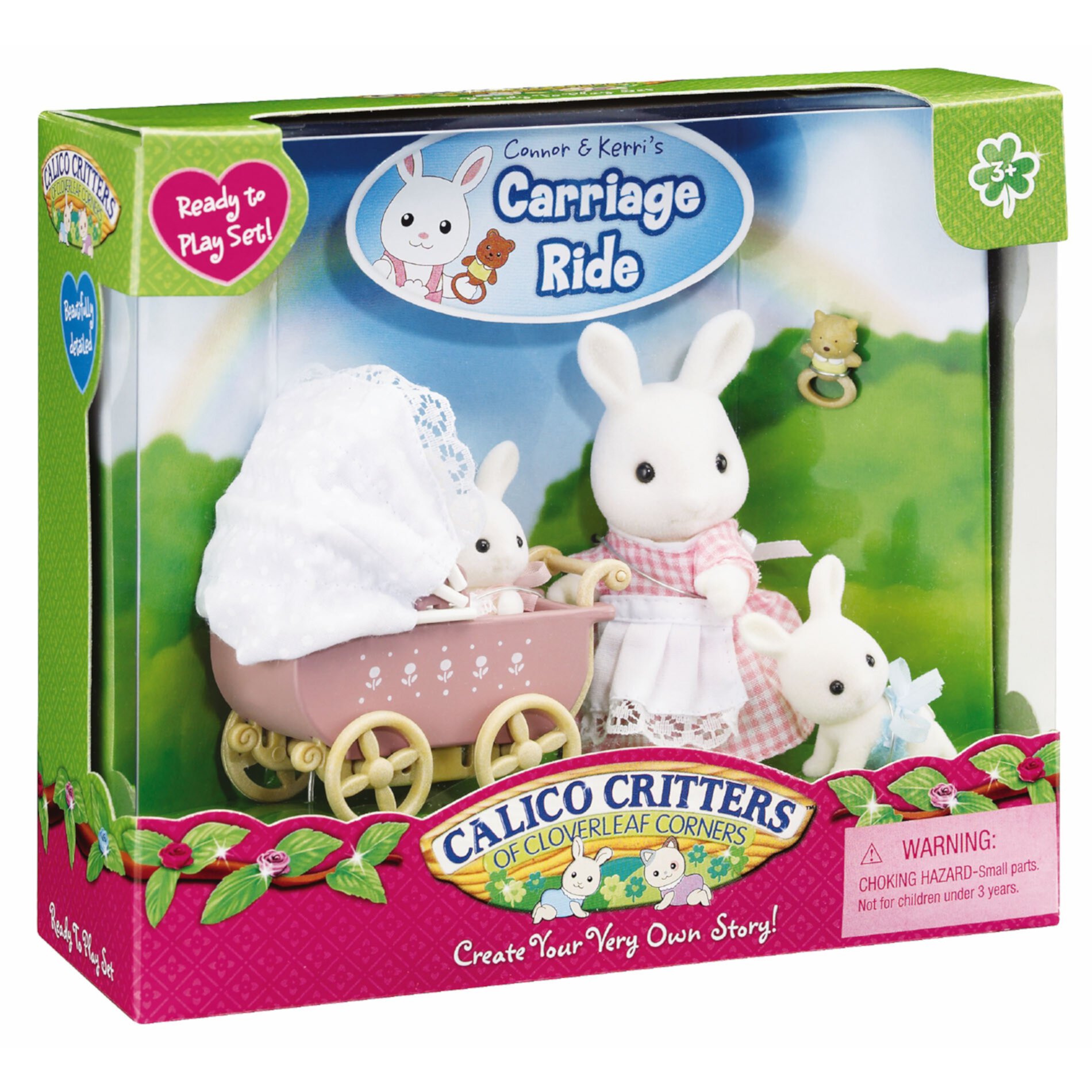 Calico Critters Connor N Kerri's Carriage Ride, Dollhouse Playset with Figures and Accessories Calico Critters