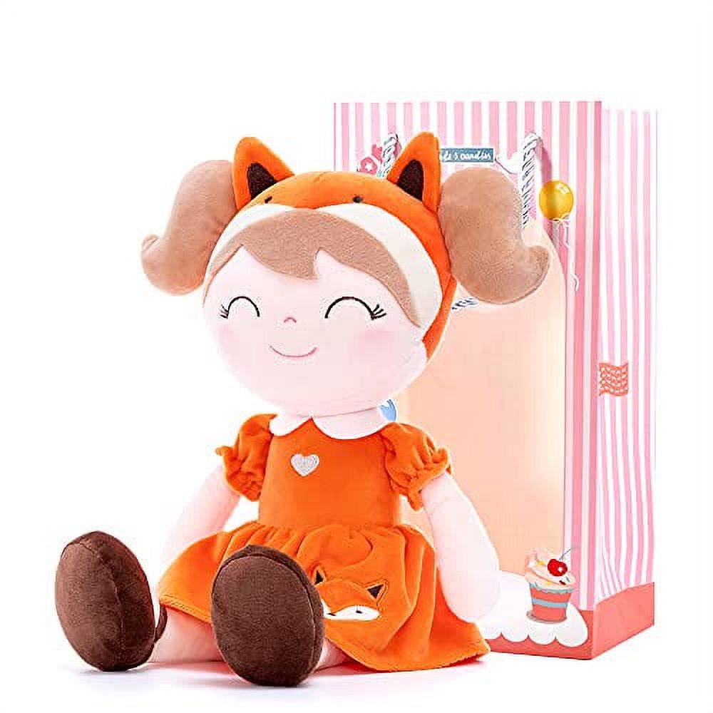 Gloveleya Fox Doll Baby Dolls Girl Gifts Soft Plush Fox Toy 14" with Gift Box Gloveleya