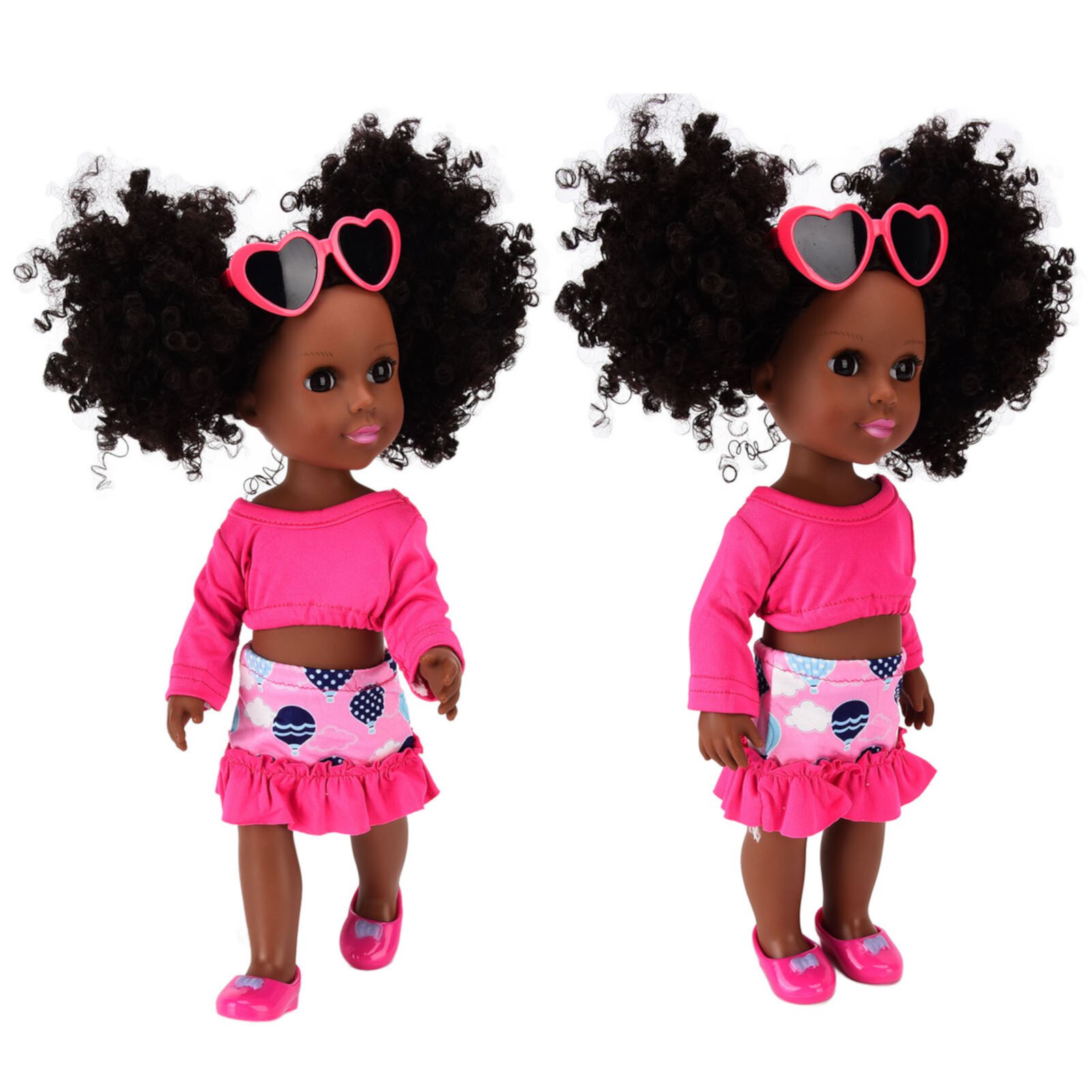 Ymiko Girl Black Doll 14 Inch Black African American Baby Doll With Sunglasses For 3 4 5 6 7 Years Old Girls,Black Dolls With Sunglasses,Girl Doll Mgaxyff