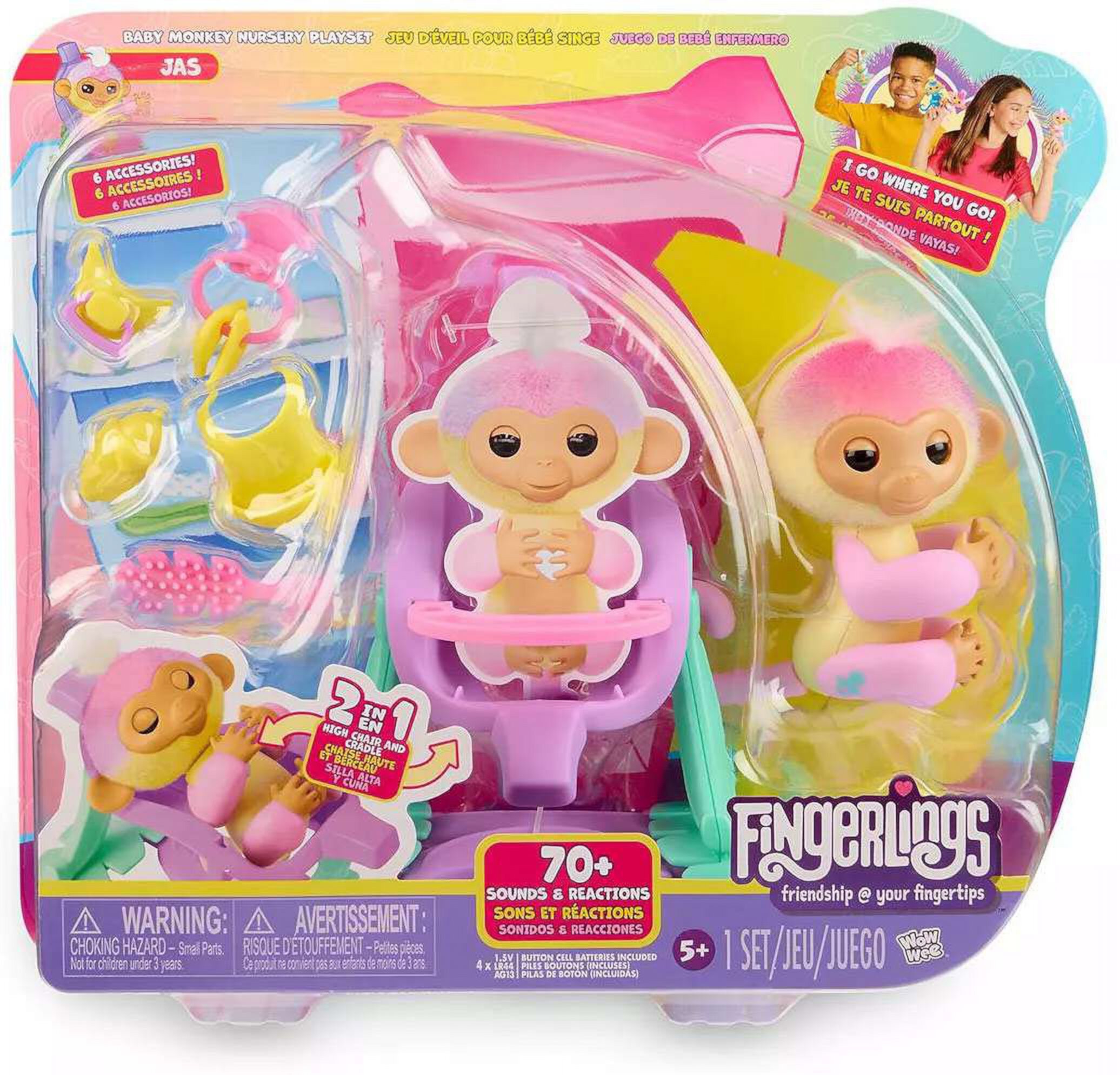 Fingerlings Baby Monkey Nursery Playset (Jas) WowWee