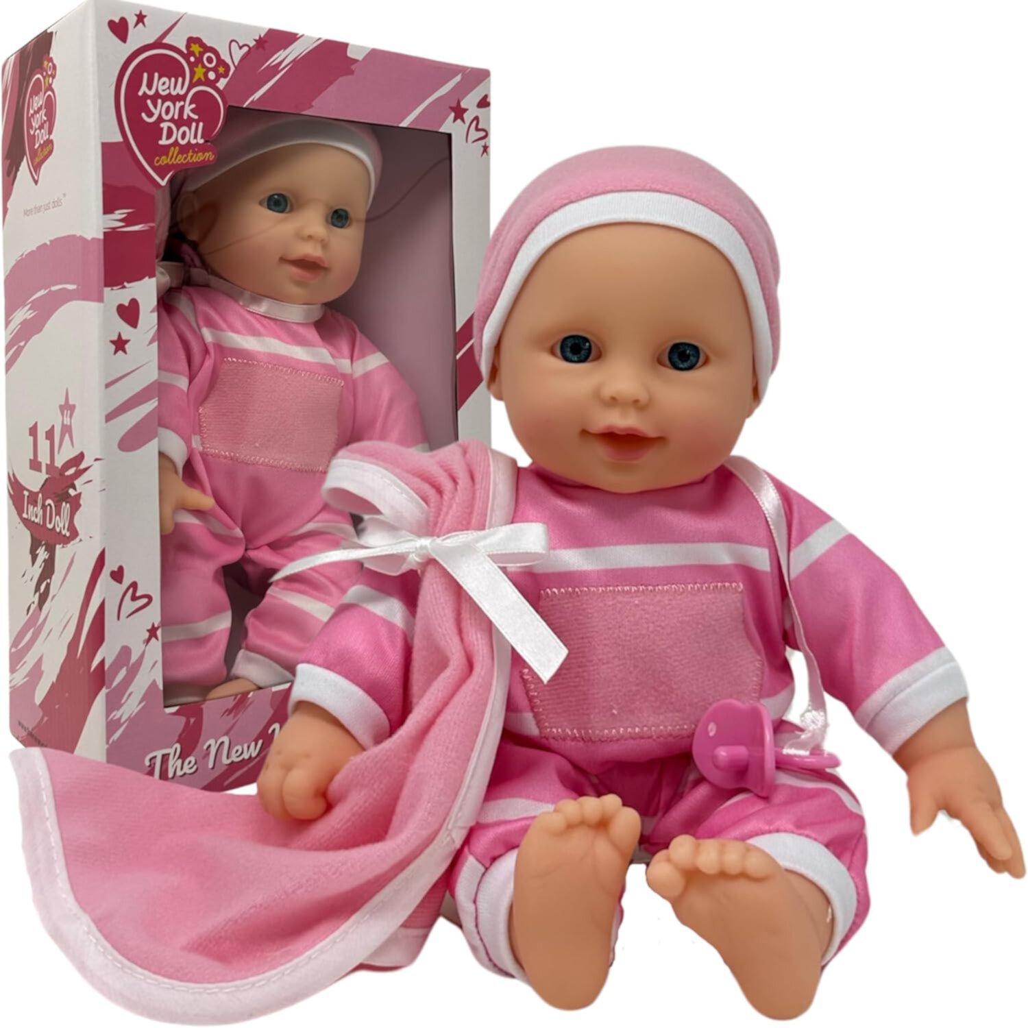 The New York Doll Collection 11 inch Soft Body Doll in Gift Box - 11" Baby Doll (Caucasian) The New York Doll Collection