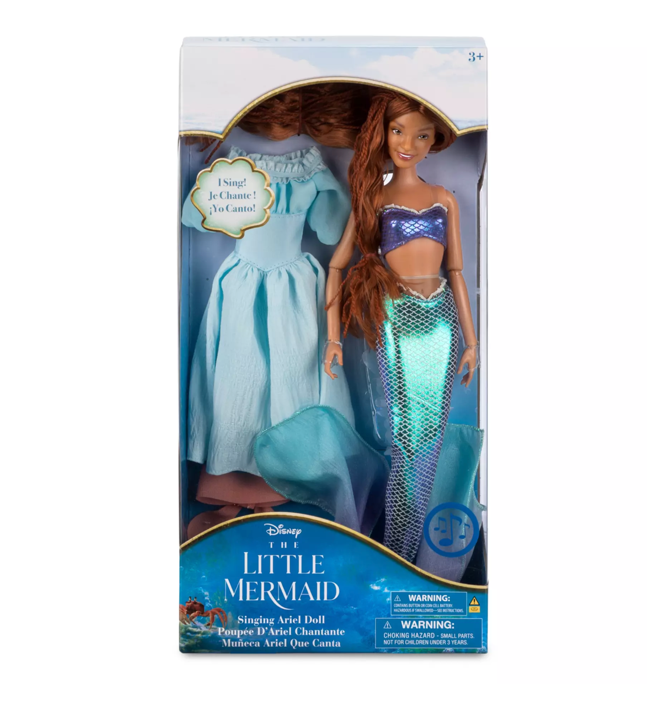 Disney The Little Mermaid Live Action Film Ariel Singing Doll 11inc New with Box Disney