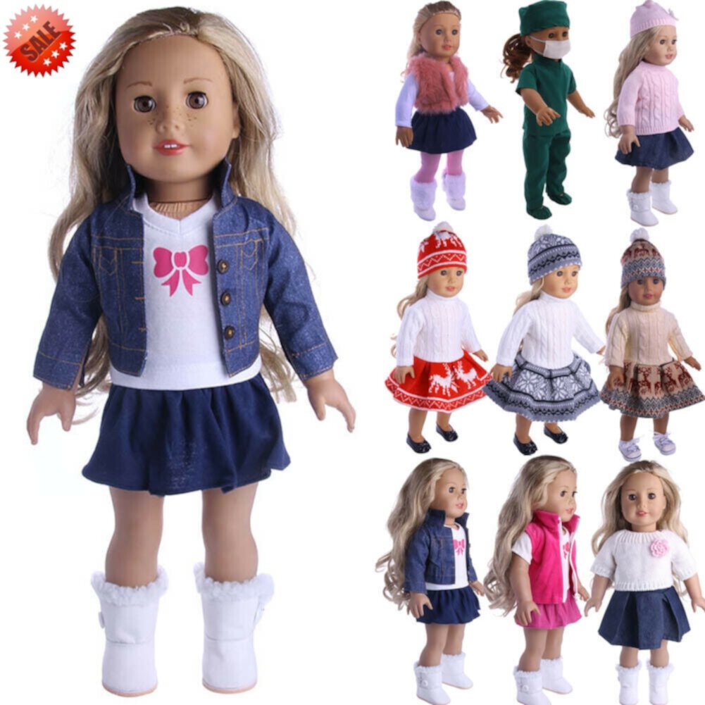 Outfit Dress Clothes for 18'' American Girl Our Generation My Life Doll Hirigin