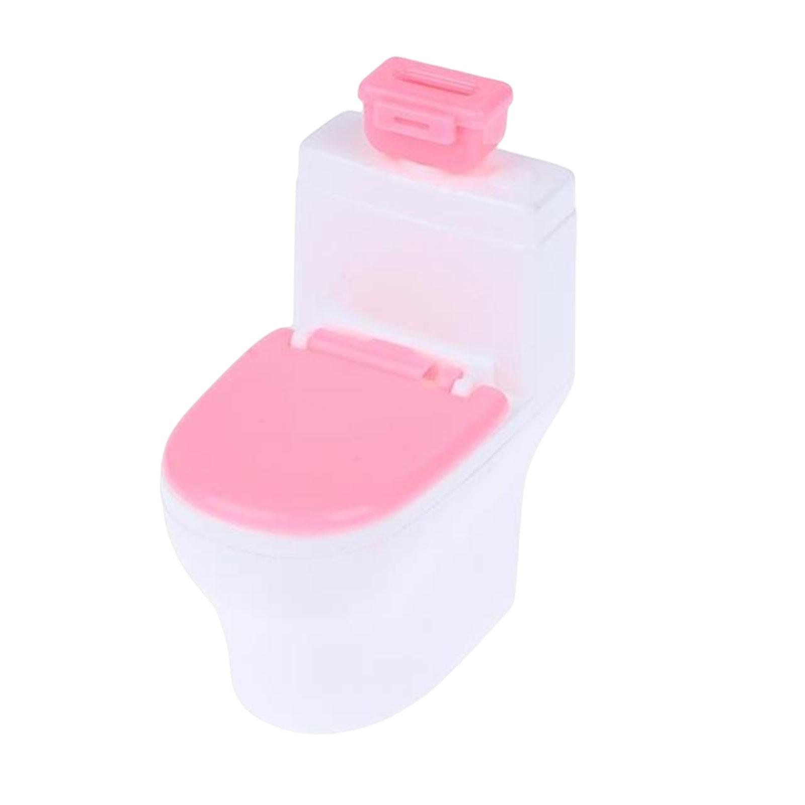 Dollhouse Bathroom Toilet Display Furniture Toy Bathroom Accessories for Girls Children MERIGLARE