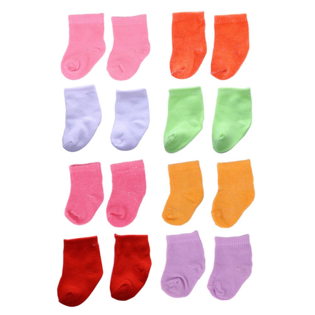 8 Pairs of Decorative Doll Socks Small Socks Toys Play House Ornaments FRCOLOR