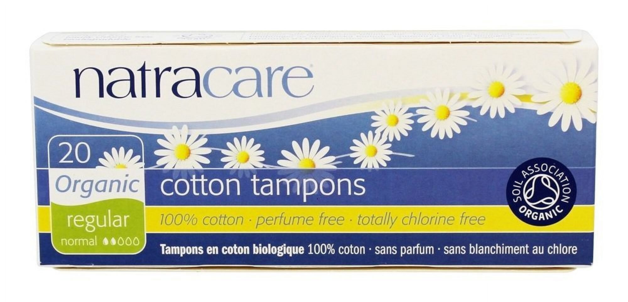 Cotton Tampon without Applicator Regular 20 Ct - 12 Pack Natracare