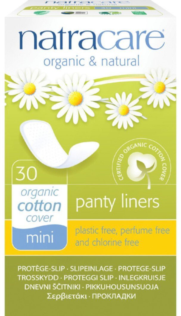 Natracare Mini Panty Liners 30 ea (Pack of 6) Natracare