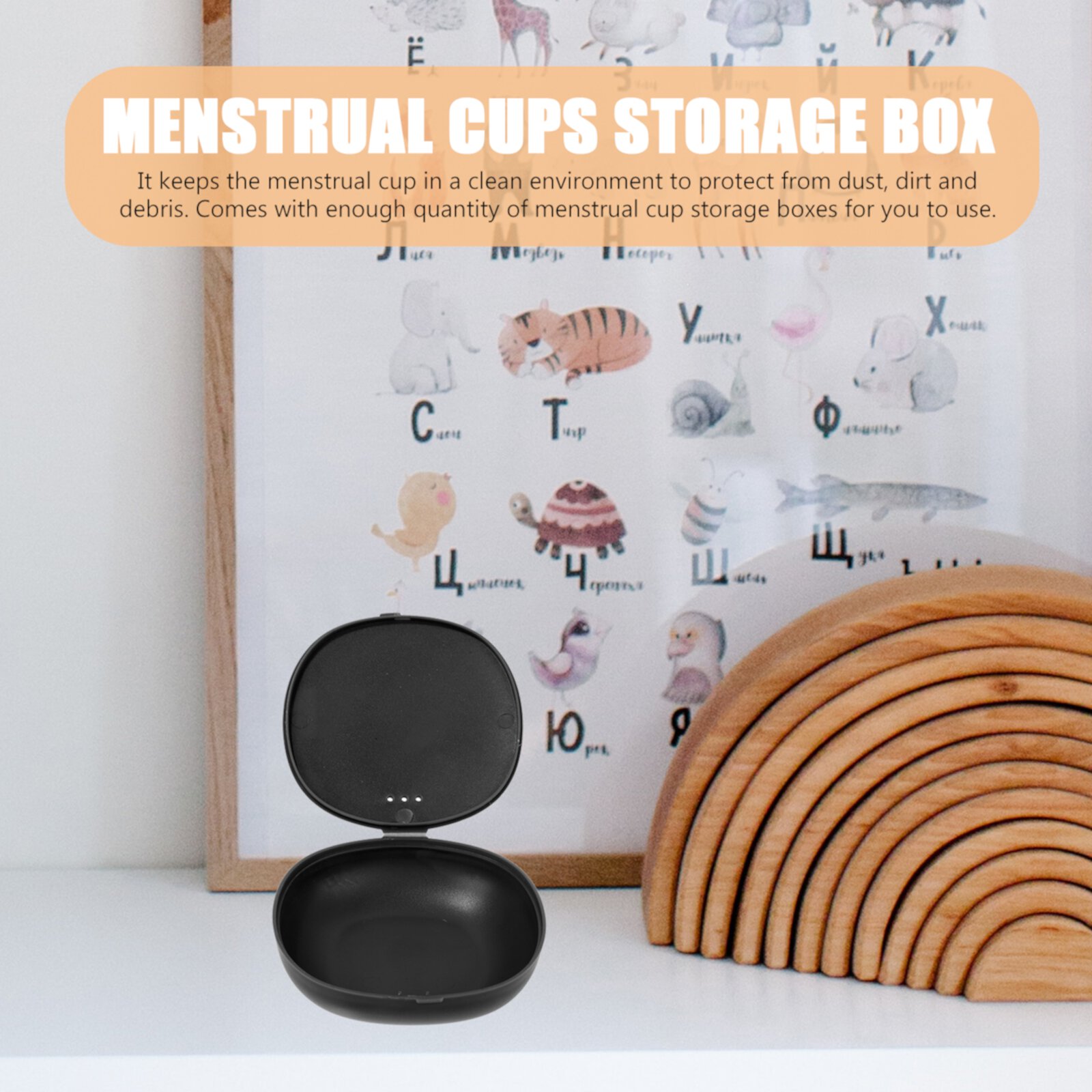 Alvinma 2Pcs Menstrual Cup Storage Box Plastic Menstrual Cup Holder Portable Menstrual Cup Case Alvinma