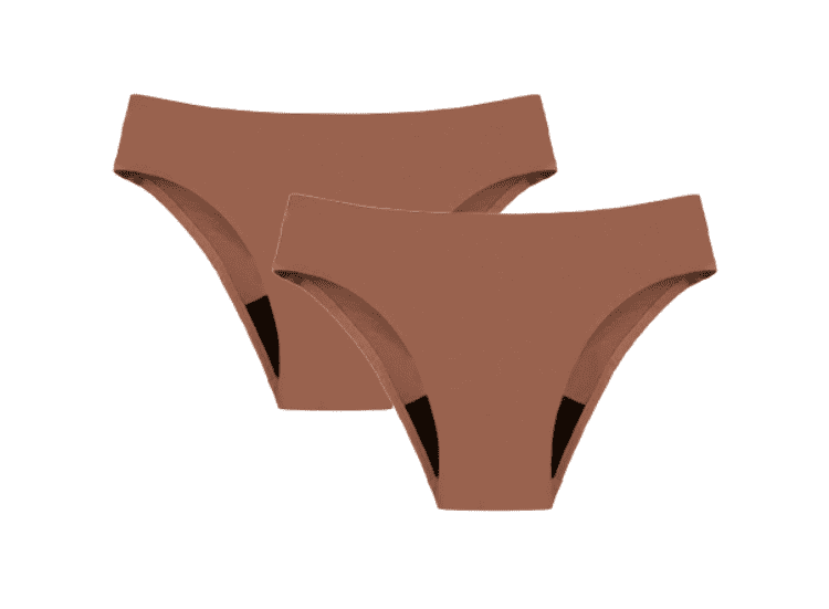 Женское Менструальное нижнее белье SKSloeg Period Swimwear Menstrual Leakproof Bikini Bottom Absorbent Pants High Waist Swimming Trunks Light Brown XS SKSloeg