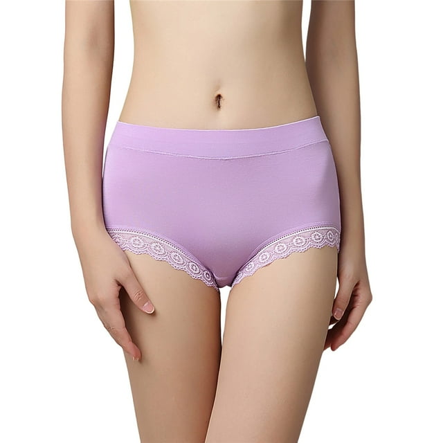 Женское Менструальное нижнее белье Eashery Stretchy Lace Trimmed Underwear Printed Womens Panties Briefs F L Eashery