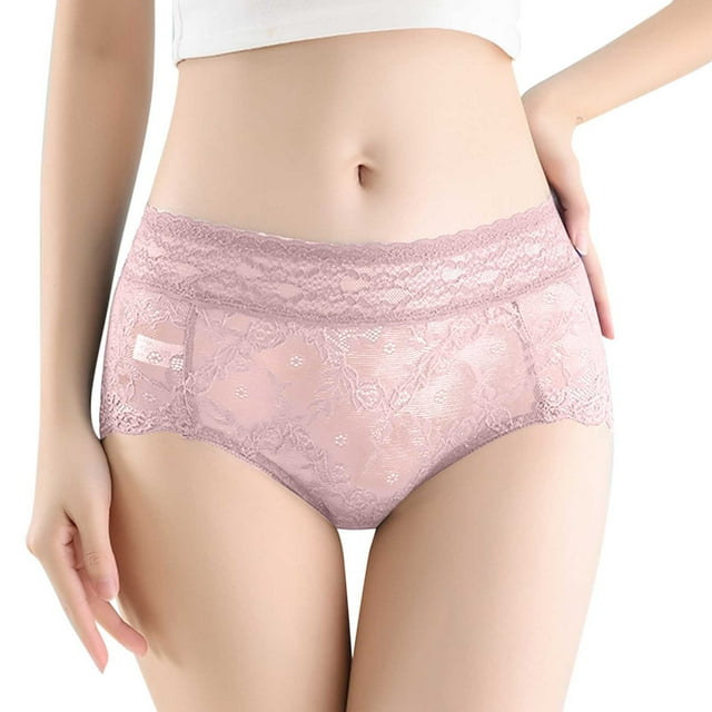 Женское Менструальное нижнее белье Eashery Stretchy Lace Trimmed Underwear Printed Womens Panties Briefs F L Eashery