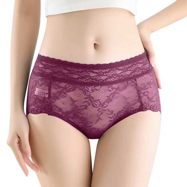 Женское Менструальное нижнее белье Eashery Stretchy Lace Trimmed Underwear Printed Womens Panties Briefs F L Eashery