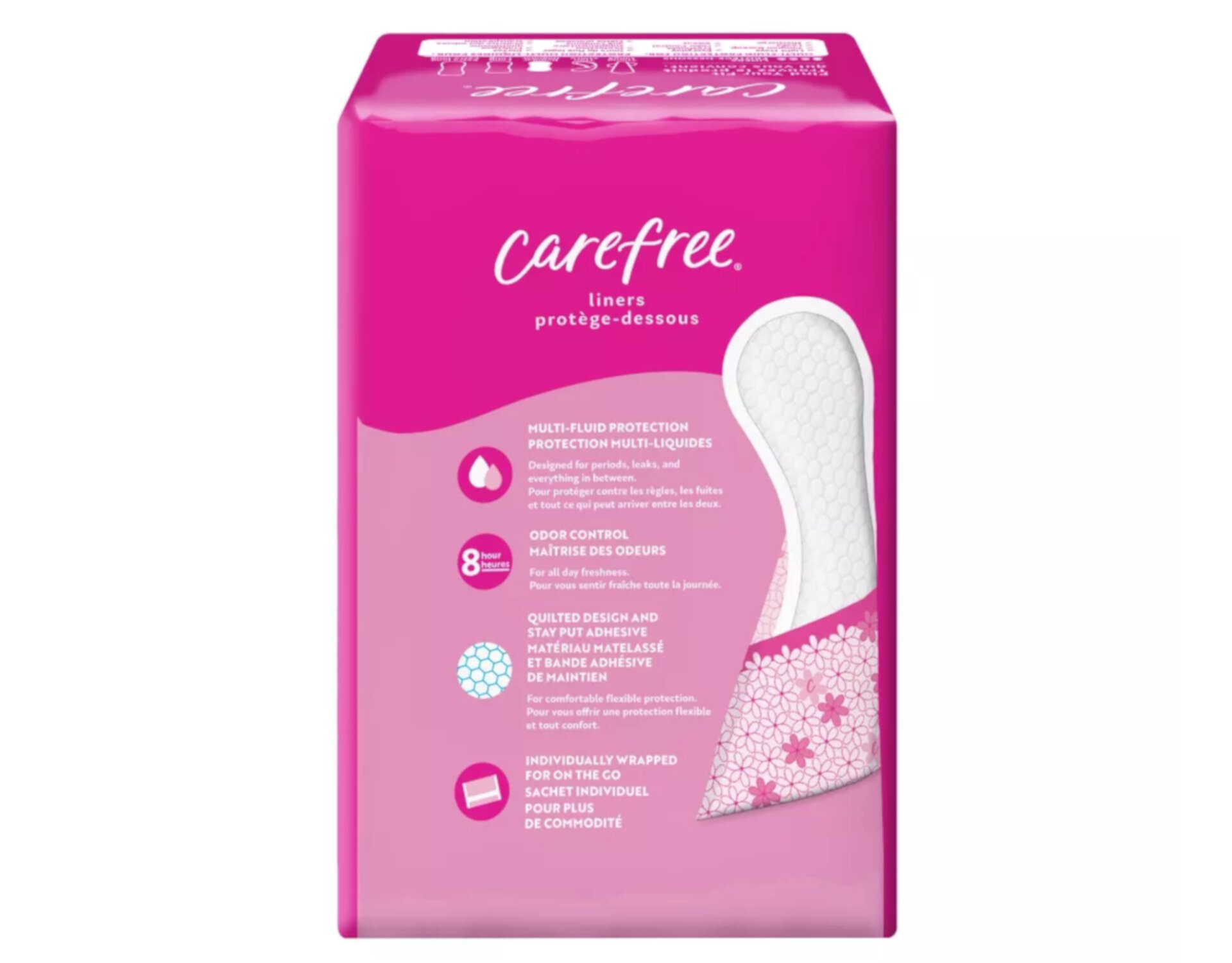 Carefree Panty Liners Regular Liners Wrapped, 54 Count Carefree