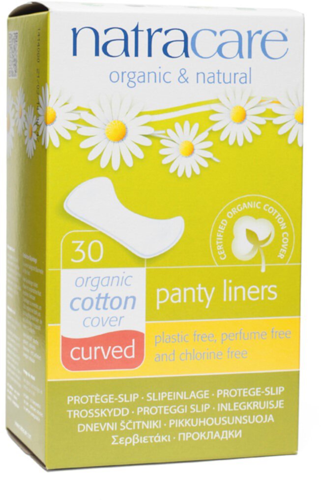 Natracare Organic & Natural Curved Panty Liners 30 ea (Pack of 6) Natracare