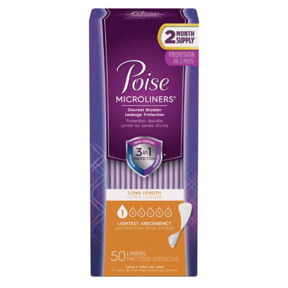 Poise Microliners - Lightest Absorbency - Long (Pack of 24) Visit the Poise Store