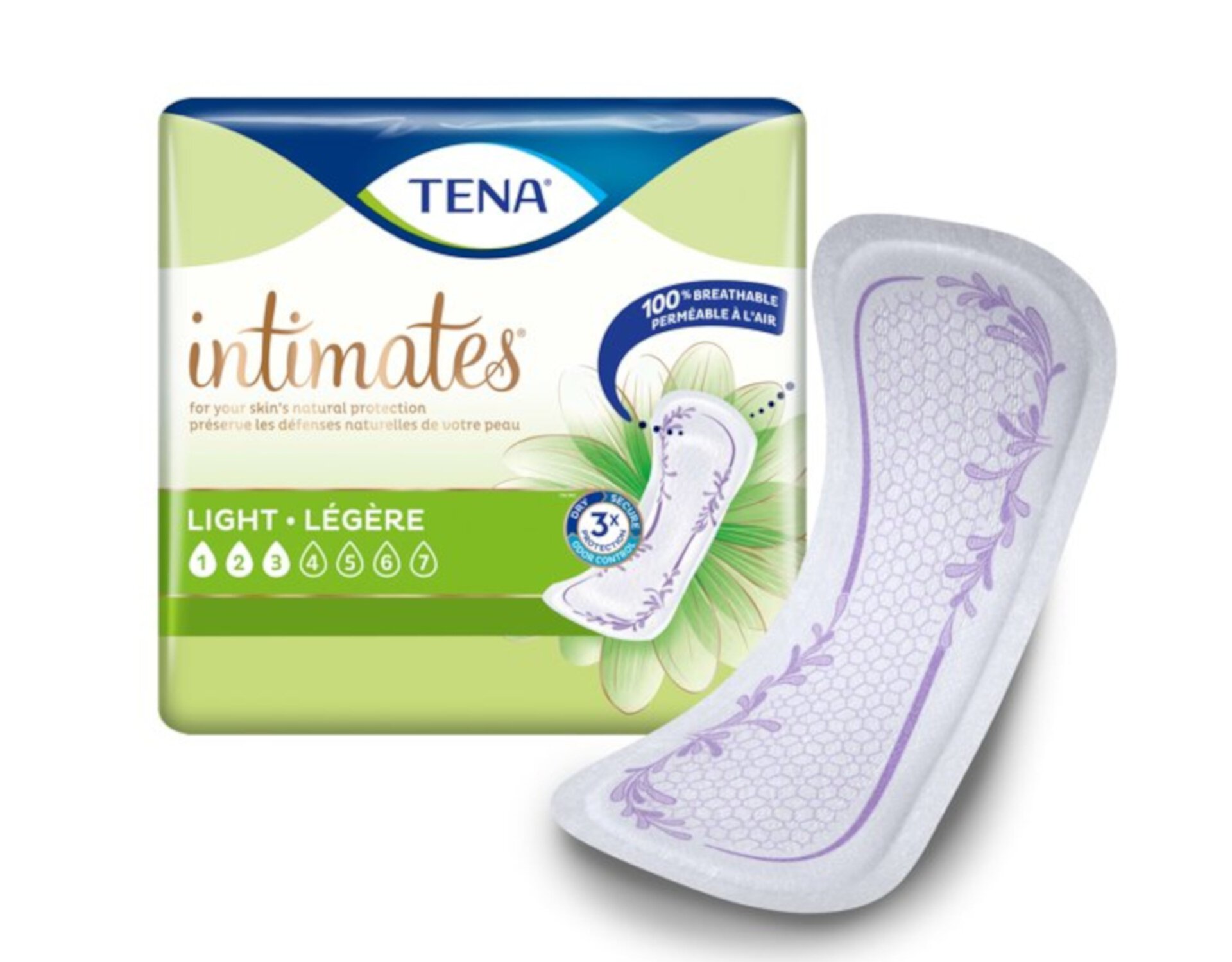 TENA Intimates Light Ultra Thin Incontinence Pads for Women, 24 Count, 4 Pack Tena