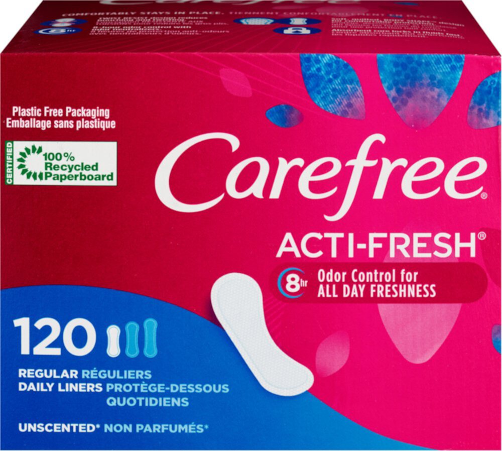 Carefree Acti-Fresh Regular Pantiliners, Unscented, 120 Ct Visit the Carefree Store