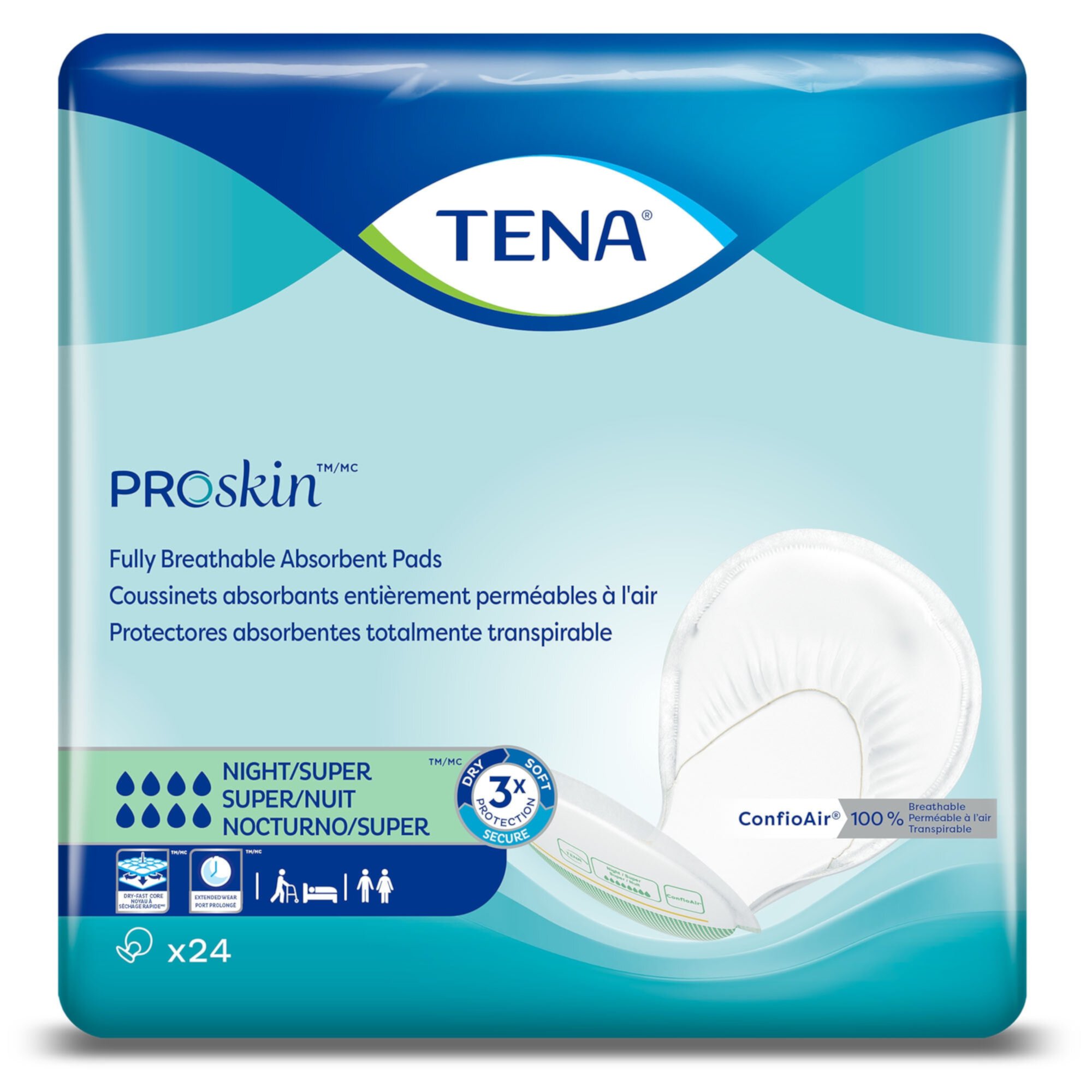 TENA Night Super Heavy Absorbency Pad Liners, 48 Ct Tena