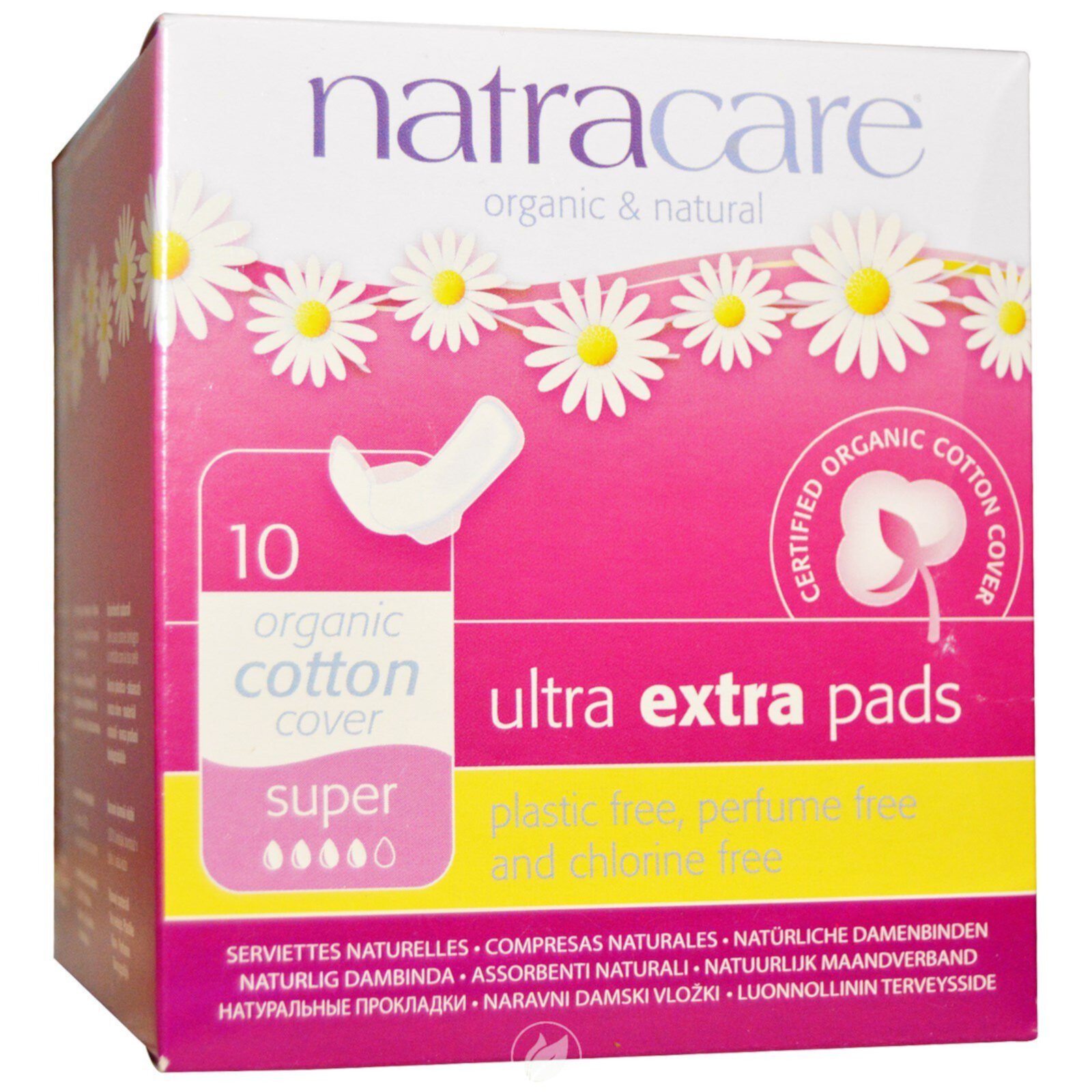 Natracare Natural Organic Ultra Extra Pads, Super, 10 Ct, Pack of 2 Natracare