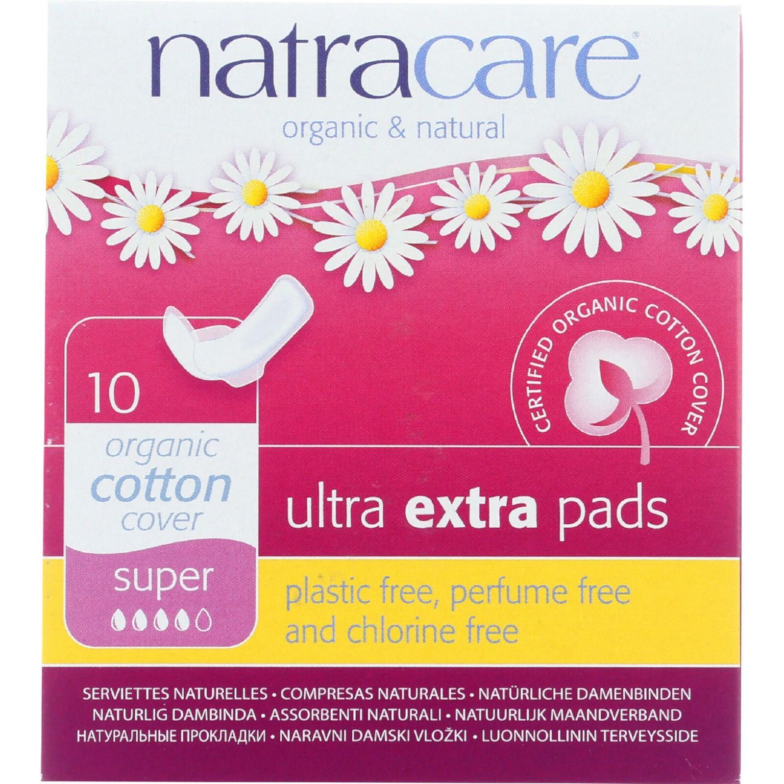 Natracare Natural Organic Ultra Extra Pads, Super, 10 Ct Natracare