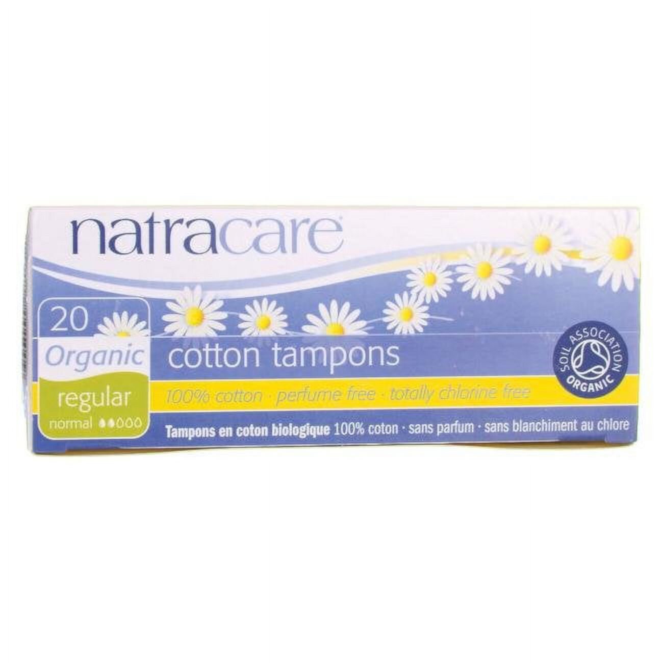 Natracare Organic Cotton Tampons Regular without Applicator 20 Count, 12 Pack Natracare