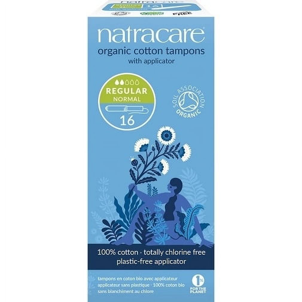 Natracare Organic All Cotton Tampons with Applicator, Regular 16 ea Natracare