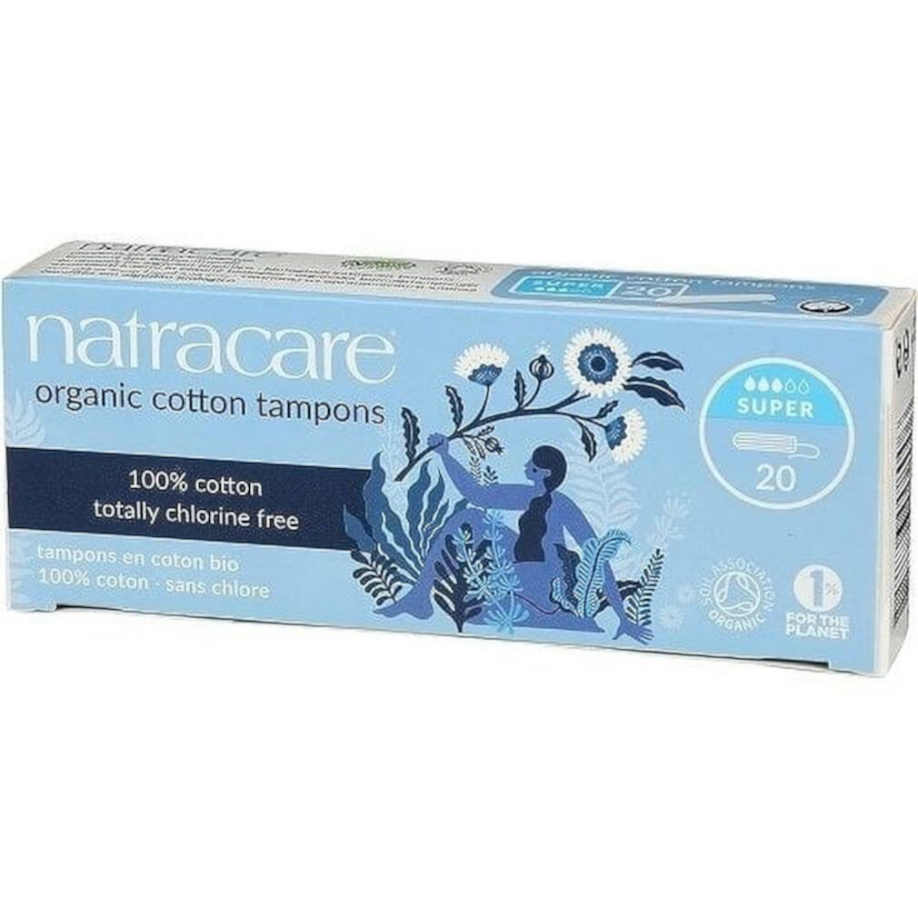 Natracare Natural Organic Cotton Tampons, Super, 20 Ct Natracare