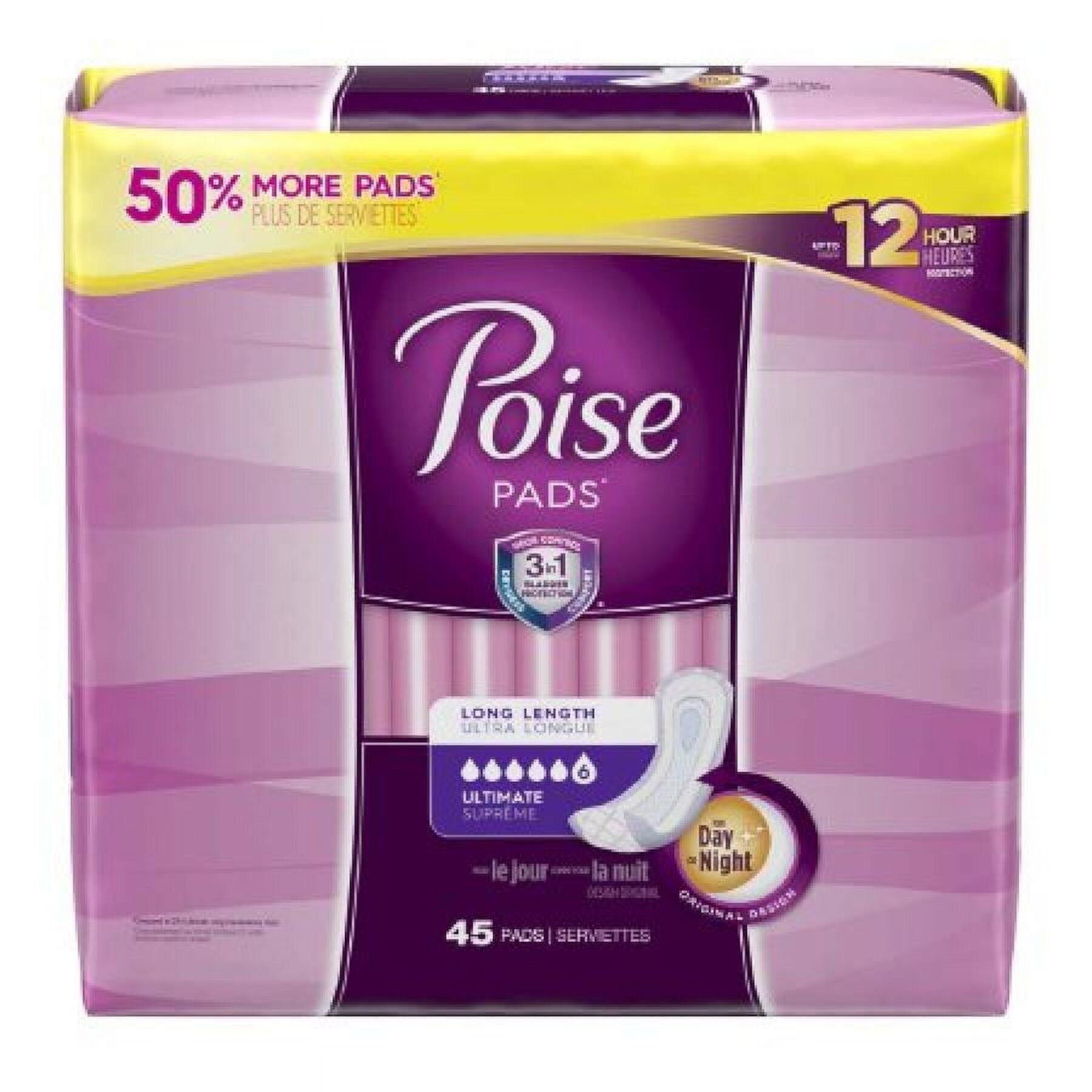 Poise Pads, Heavy Absorbency, One Size Fits Most (15.9 Inch Length), 45 Count Visit the Poise Store