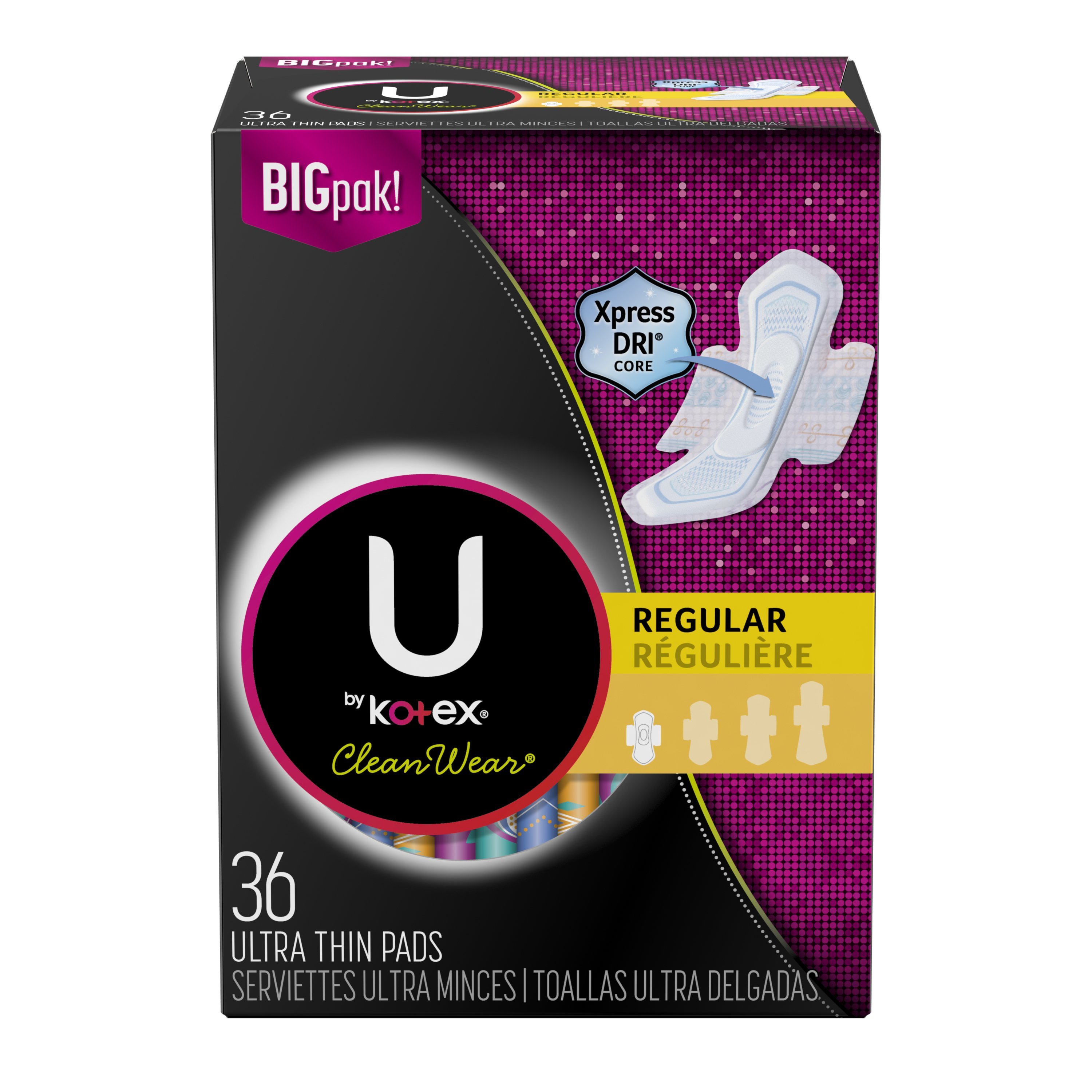 U By Kotex Cleanwear Pad 36ct Visit the Kotex Store