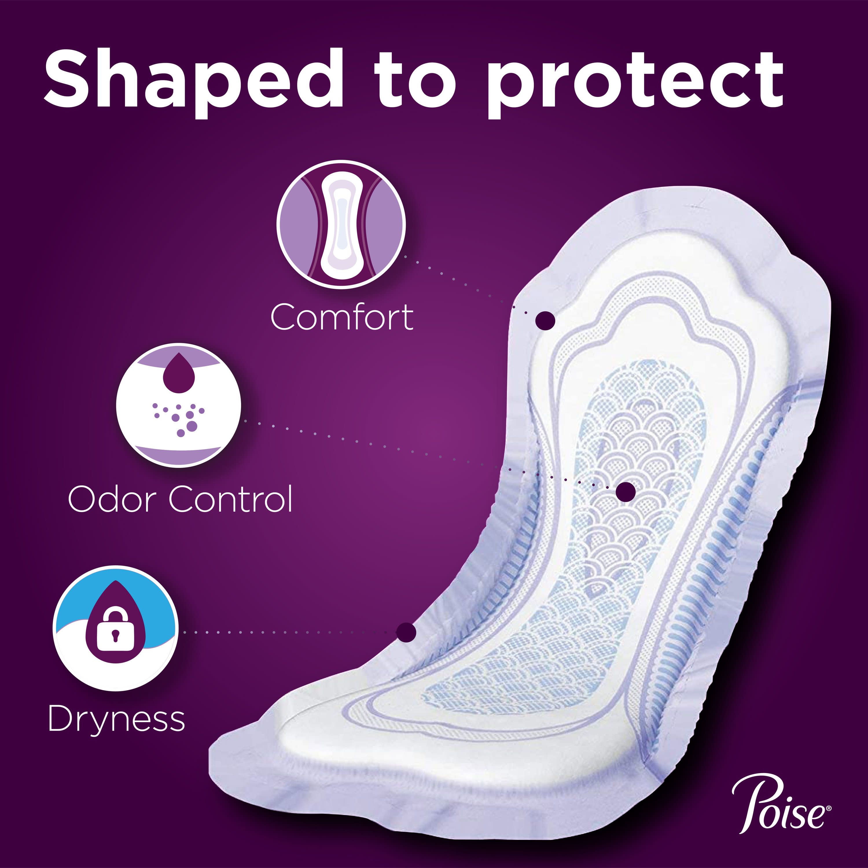 Poise Incontinence Pads for Women, Maximum Absorbency, Long, 64 Count Visit the Poise Store