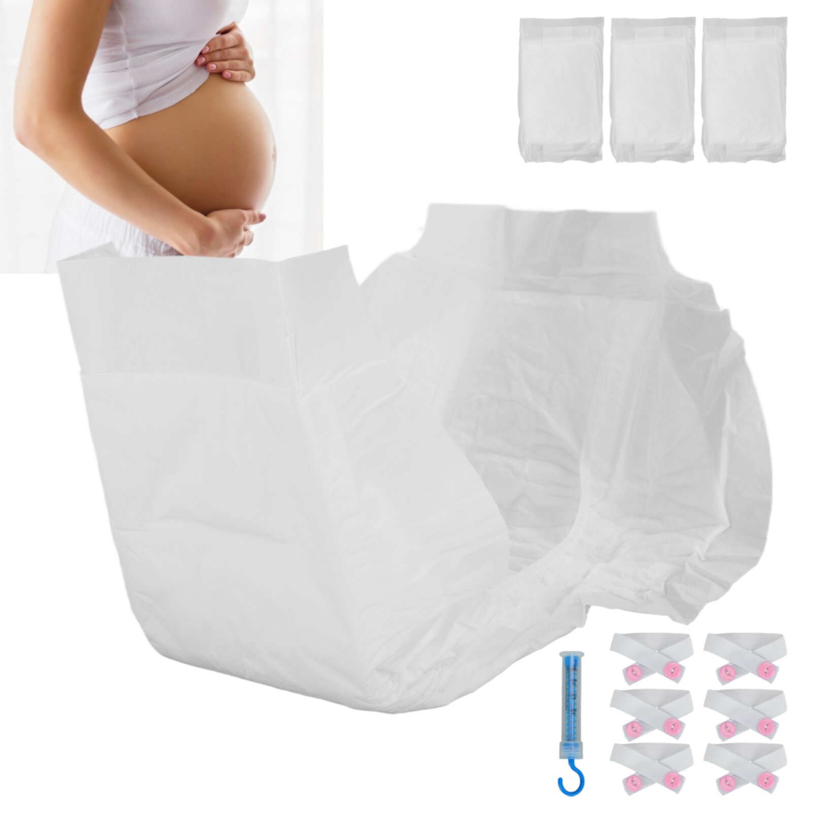 EZSPTO Postpartum Menstrual Pads,Maternity Pads Super Absorbency Leakage Proof Metered Postpartum Sanitary Napkin for Women,Disposable Maternity Sanitary Pads OTVIAP