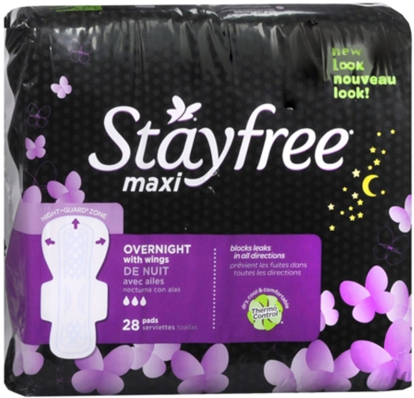 STAYFREE Maxi Pads Overnight With Wings 28 Each (Pack of 3) Stayfree