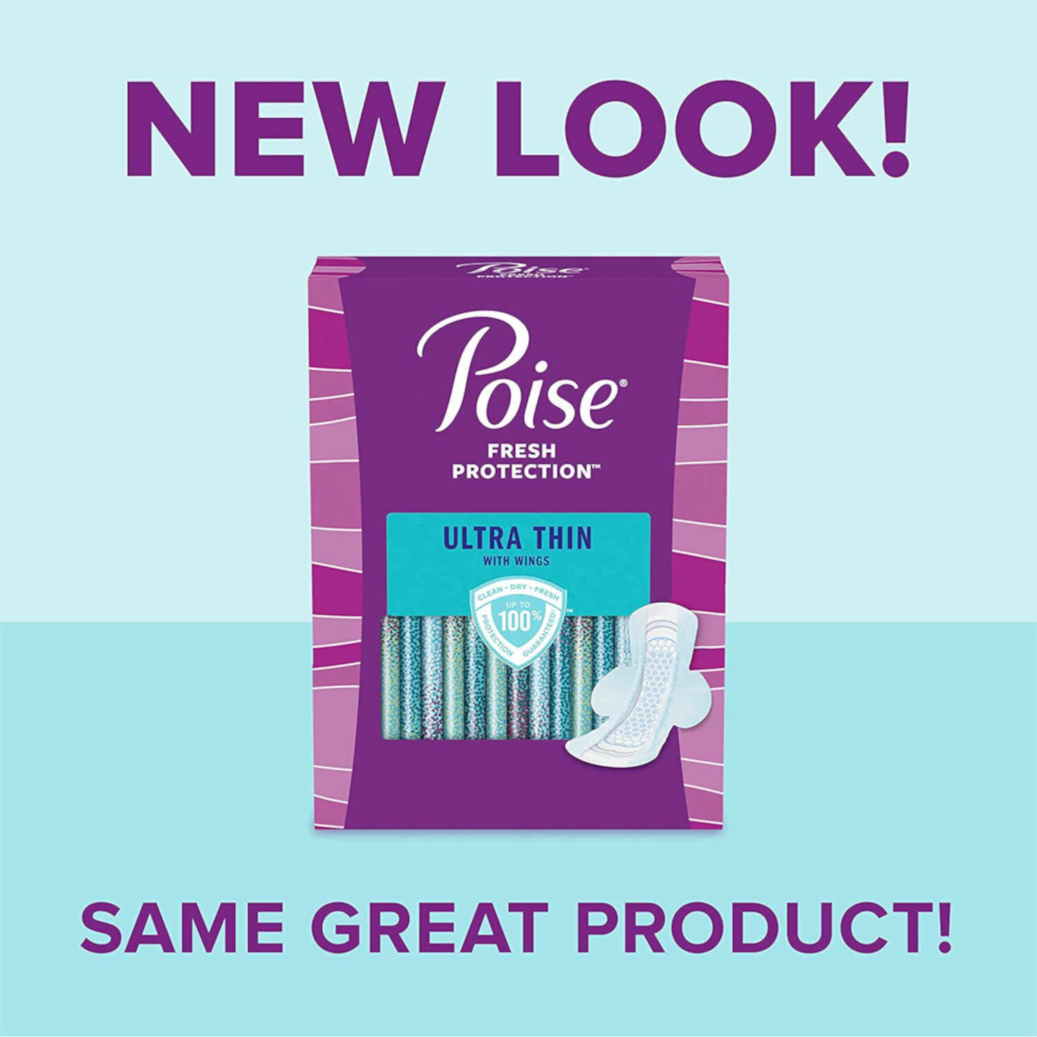 Poise Ultra Thin Incontinence Pads with Wings & Postpartum Incontinence Pads, 4 Drop Moderate Absorbency, Regular Length, 90 Count Poise