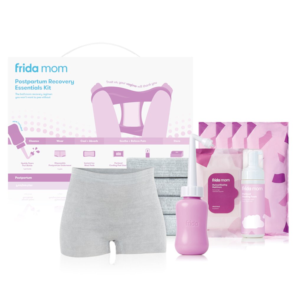 Frida Mom Postpartum Recovery Essentials Kit with Cooling Pads, Peri Bottle, Healing Foam and More Frida Mom