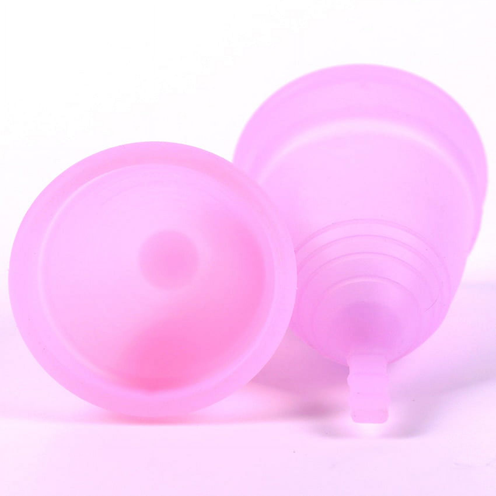 Pluokvzr 2pcs Menstrual Cups - Reusable Period Cups - Flexible, Medical-Grade Silicone Tampon and Pad Alternative Pluokvzr