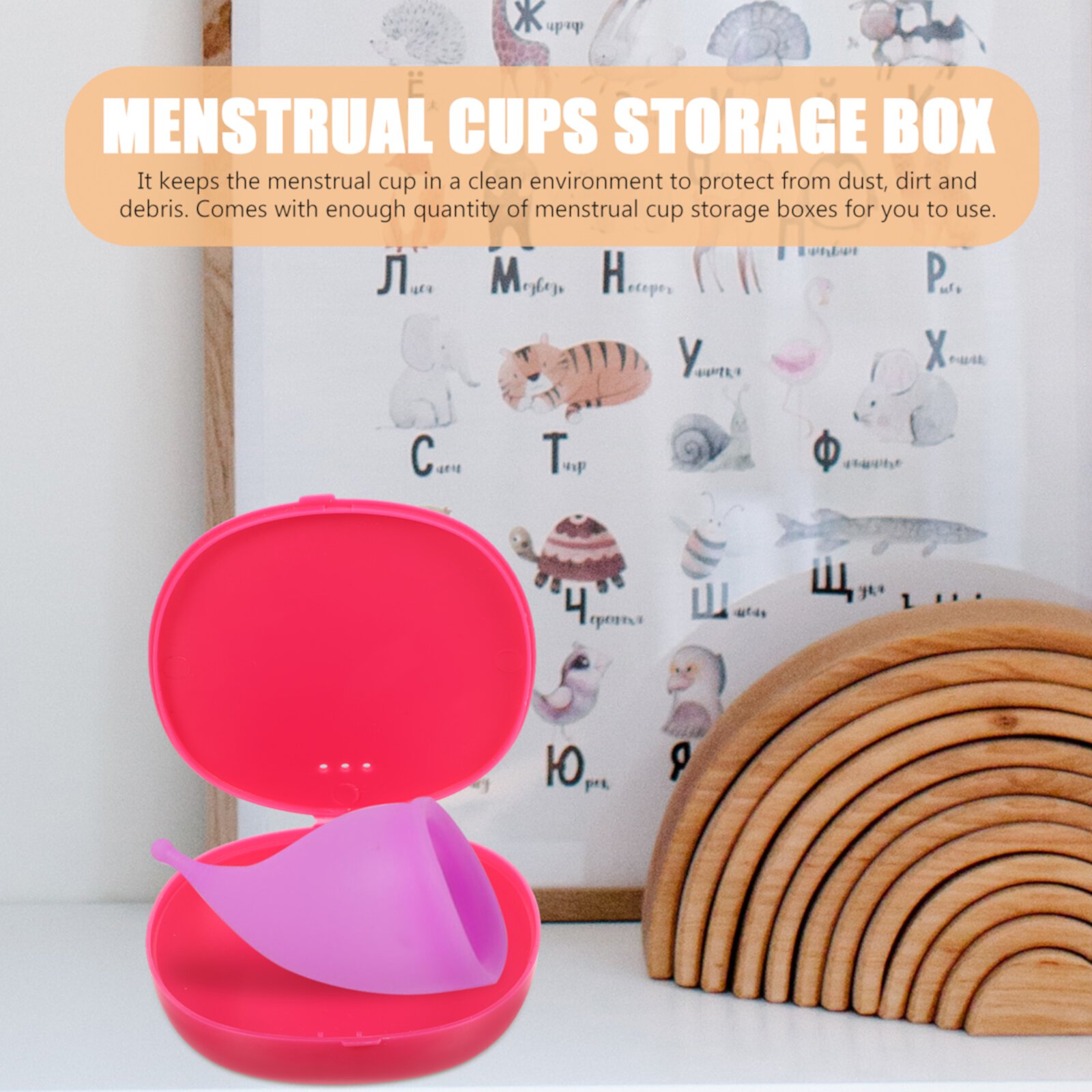 2 Pcs Menstrual Cup Storage Box Oil Cleanser for Face Care Supply Holder Case Cups Reusable Tampons Office Alvinma