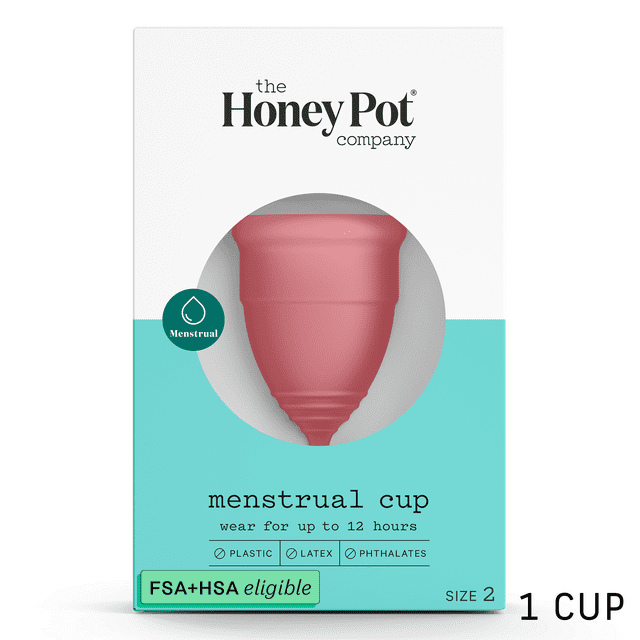 The Honey Pot Company, Menstrual Cup, Size 2 for Medium-Heavy Flow, 1ct. The Honey Pot Company