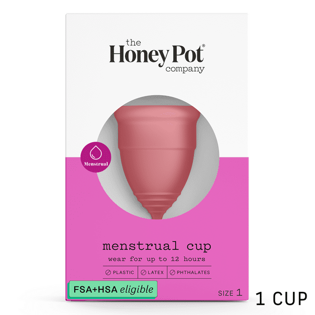 The Honey Pot Company, Silicone Menstrual Cup, BPA Free, Size 1 for Light-Medium flow, 1ct The Honey Pot Company