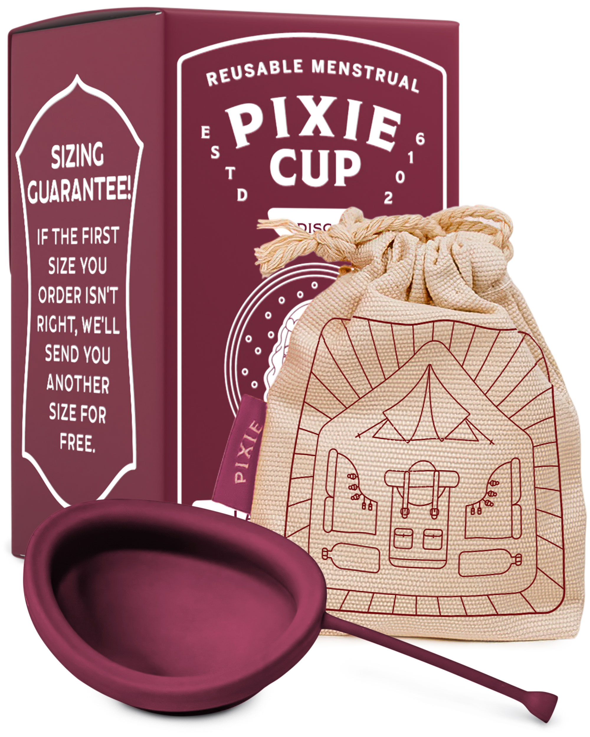 Pixie Menstrual Disc - Ranked 1 for Softest Reusable Silicone Period Disc - Capacity of 7 Tampons (Large) Pixie Cup