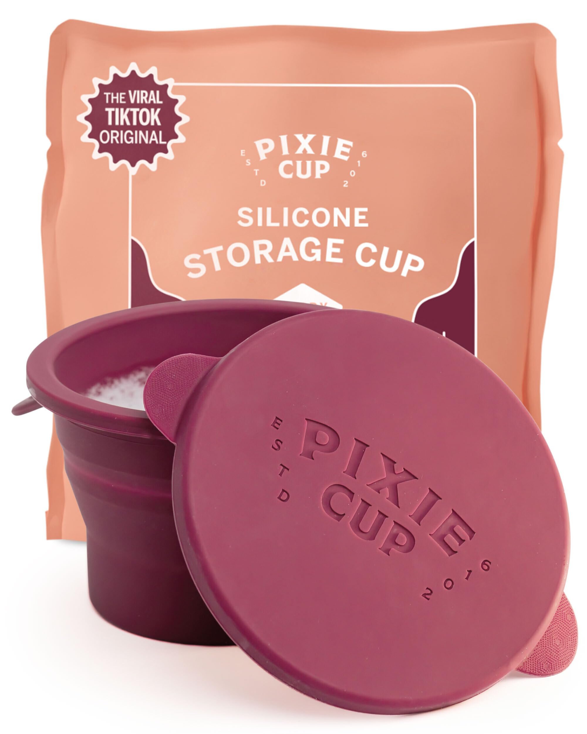 Pixie Menstrual Cup Collapsible Sterilizer - Microwavable Cleaner Container for Menstrual Discs (12oz) Pixie Cup