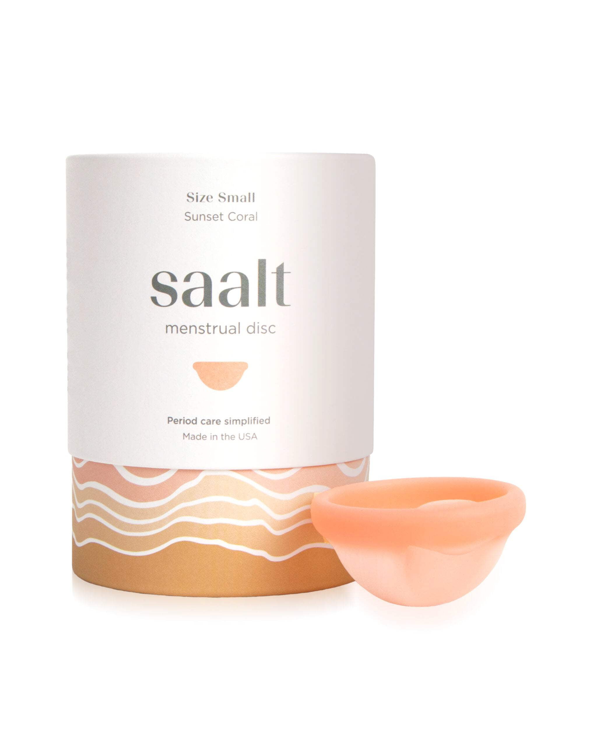 Saalt Menstrual Disc Size Regular - Soft, Flexible, Reusable Medical-Grade Silicone - Wear 12 Hours - Removal Notch - Two Sizes - Menstrual Cup or Tampon Alternative - Made in USA - Lasts 10 Years SD0002R