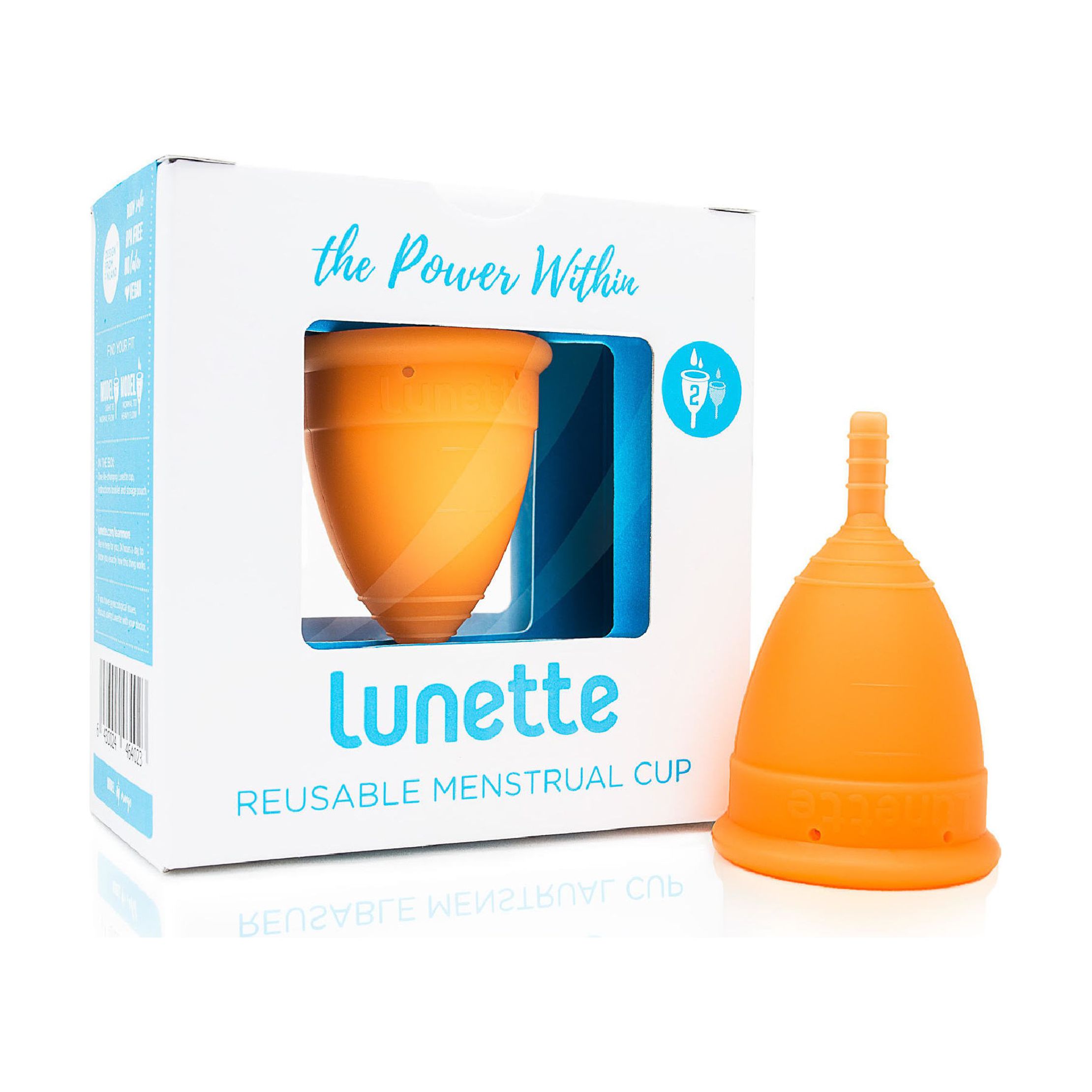 Reusable Fragrance Free Menstrual Cup - Orange Model 2 HUDAN