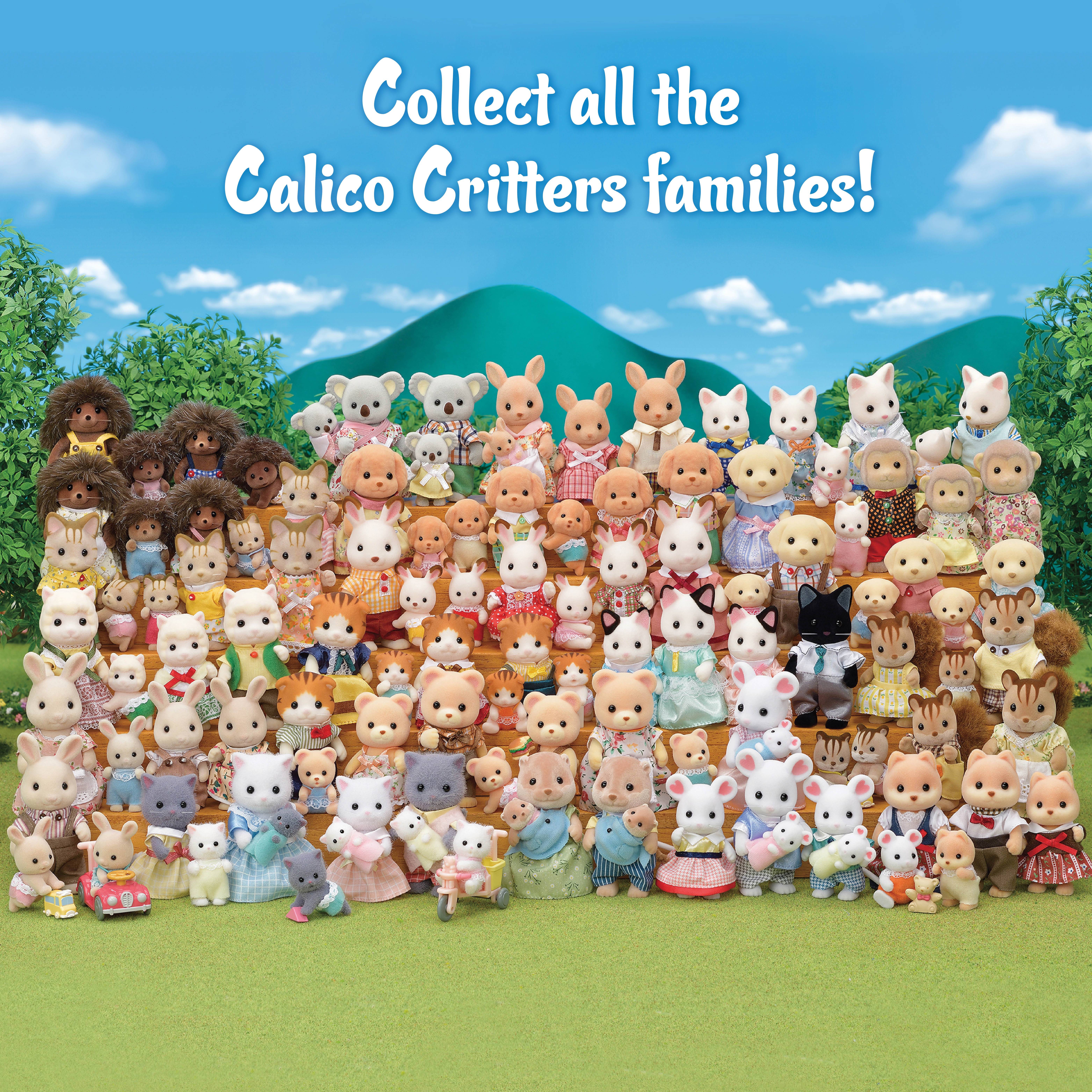 Calico Critters Hazelnut Chipmunk Family, Set of 4 Collectible Doll Figures Calico Critters