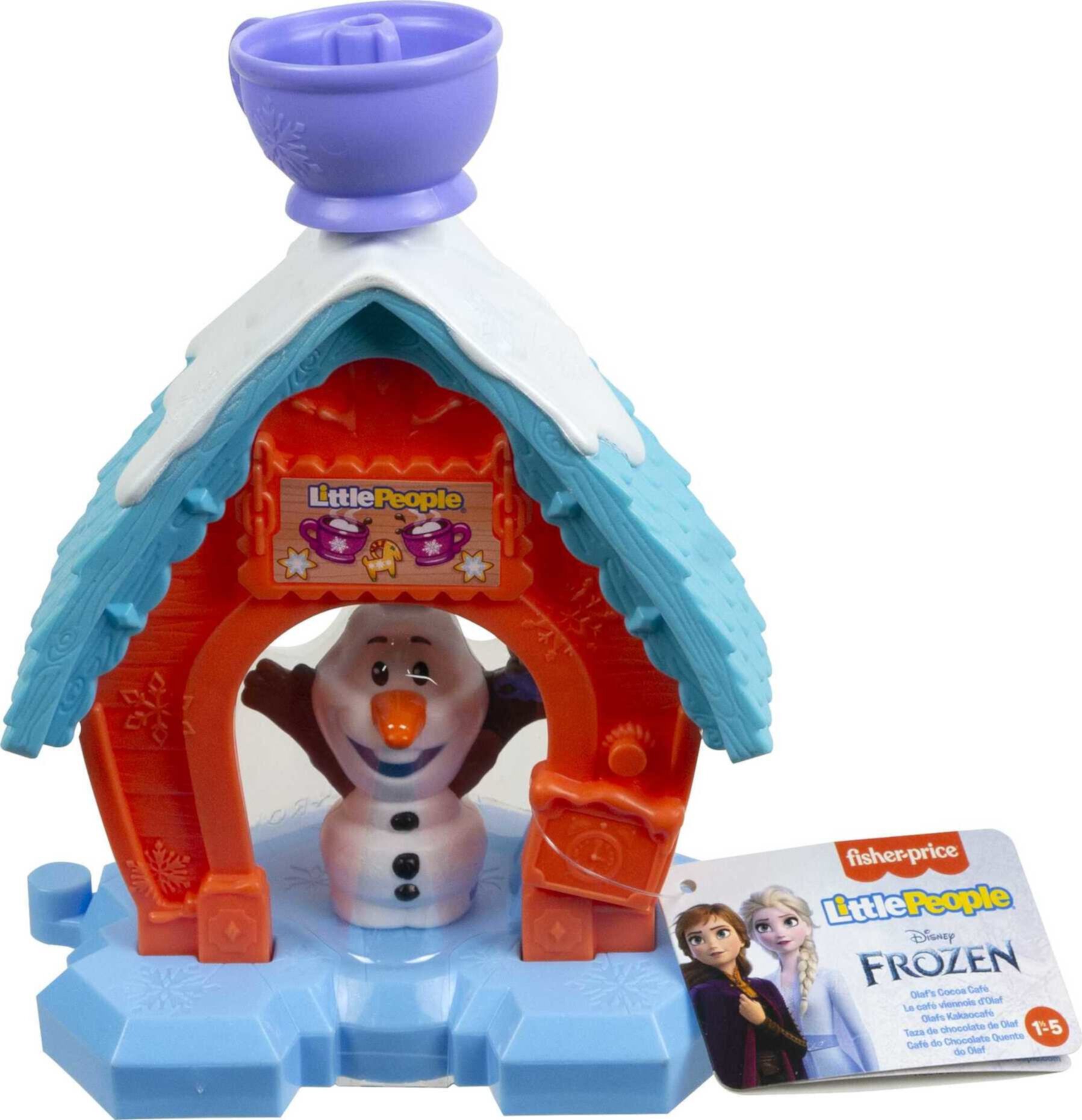 Disney Frozen Olaf’s Cocoa Cafe Little People Portable Playset with Figure for Toddlers Little People