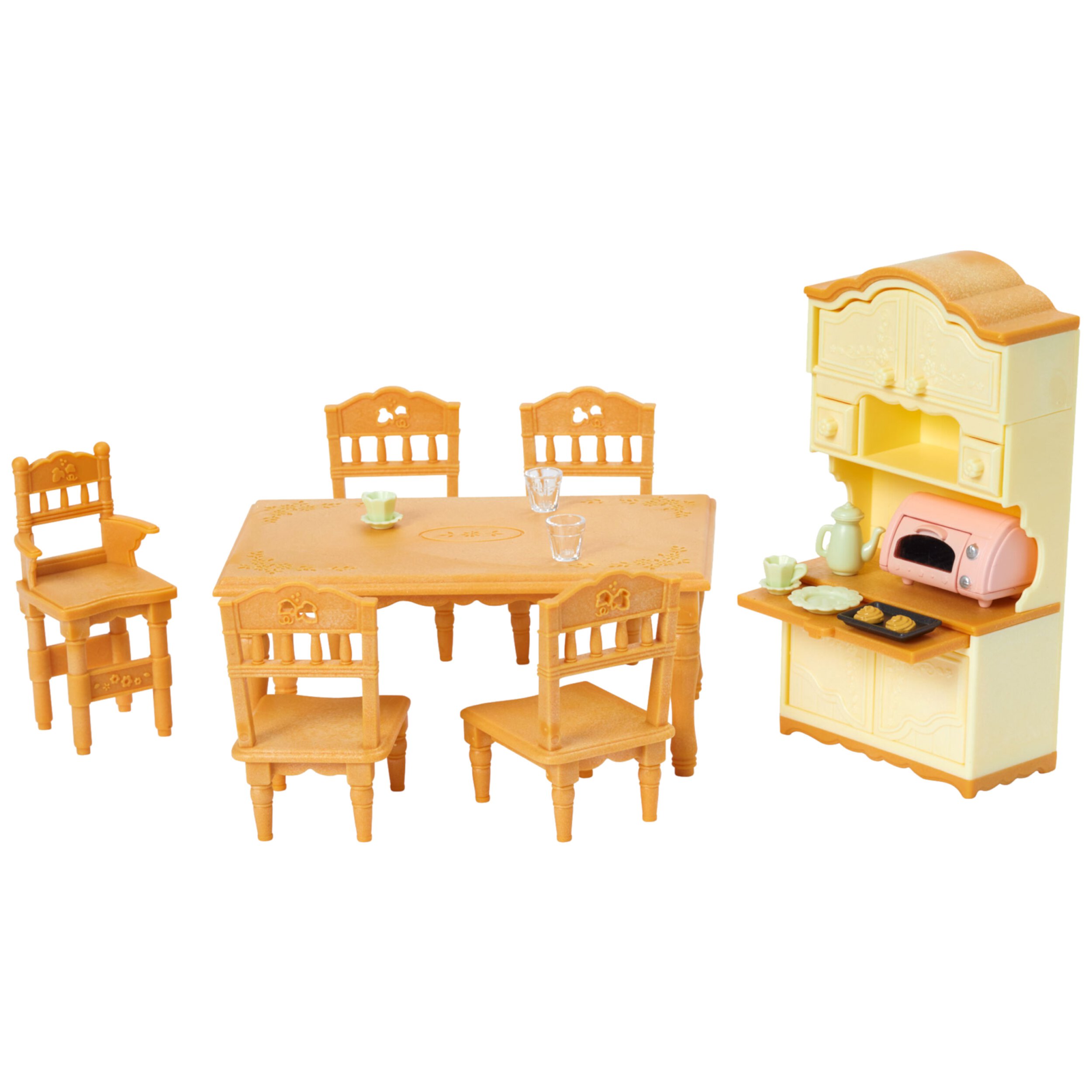 Calico Critters Dining Room Set, Dollhouse Furniture and Accessories Calico Critters