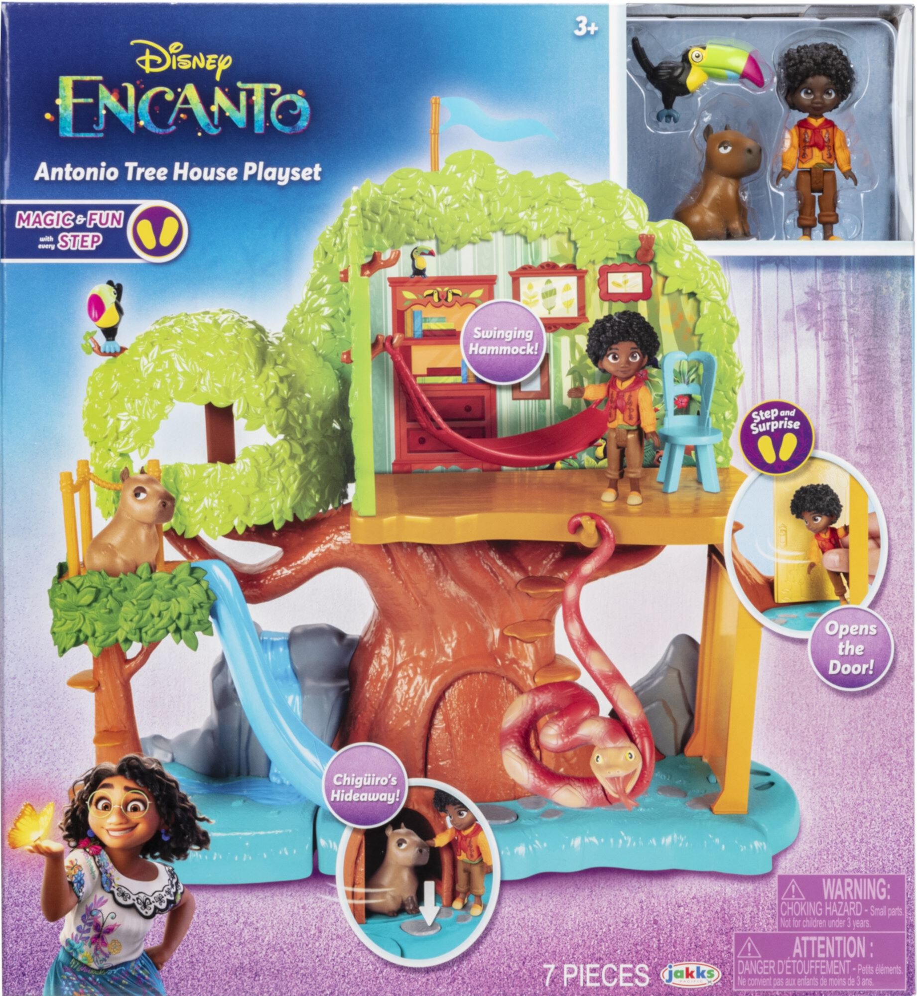 Disney Encanto Antonio's Tree House Playset, Includes 3 Inch Small Doll and 6 Accessories Encanto