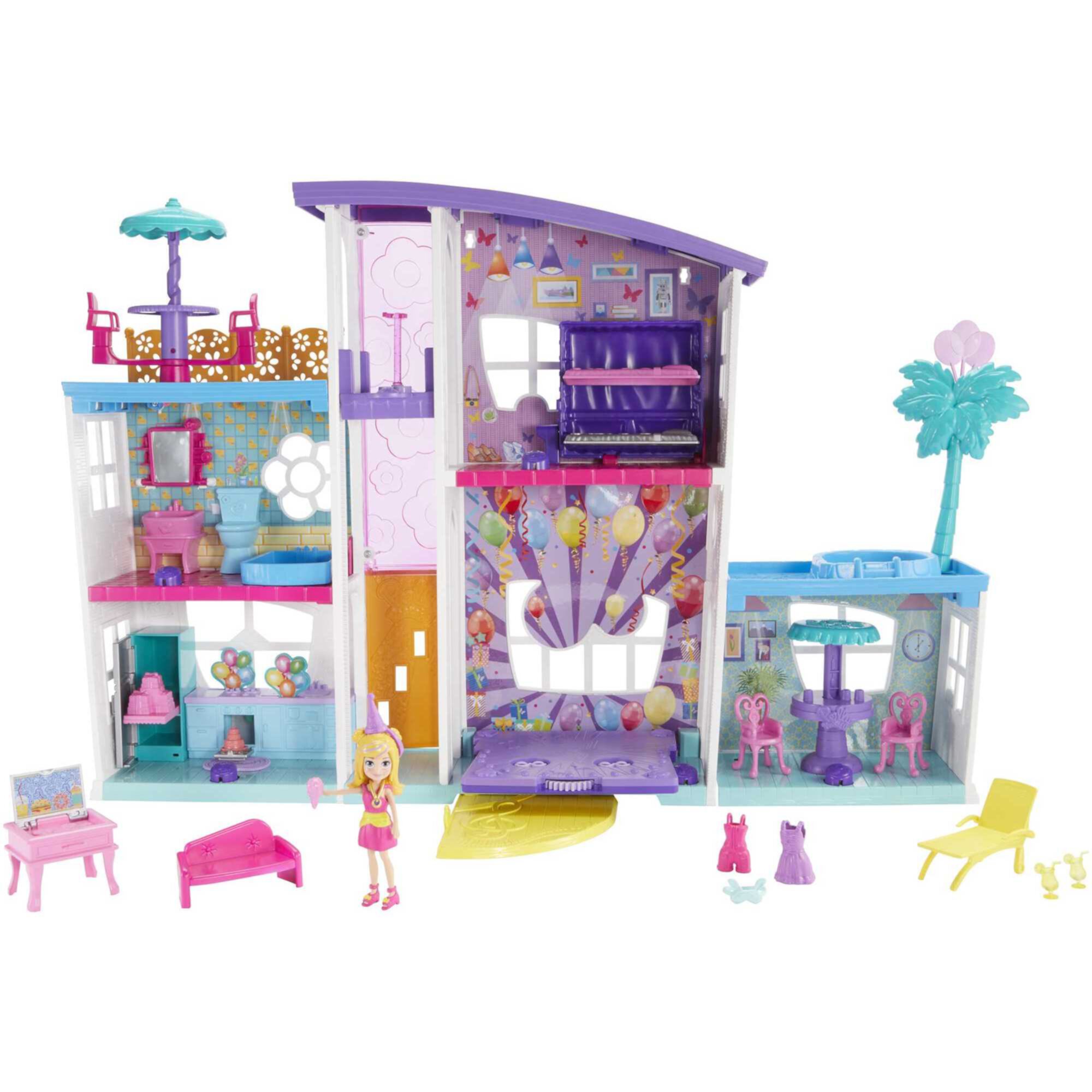 Polly Pocket Poppin' Party Pad Is a Transforming Playhouse! Polly Pocket