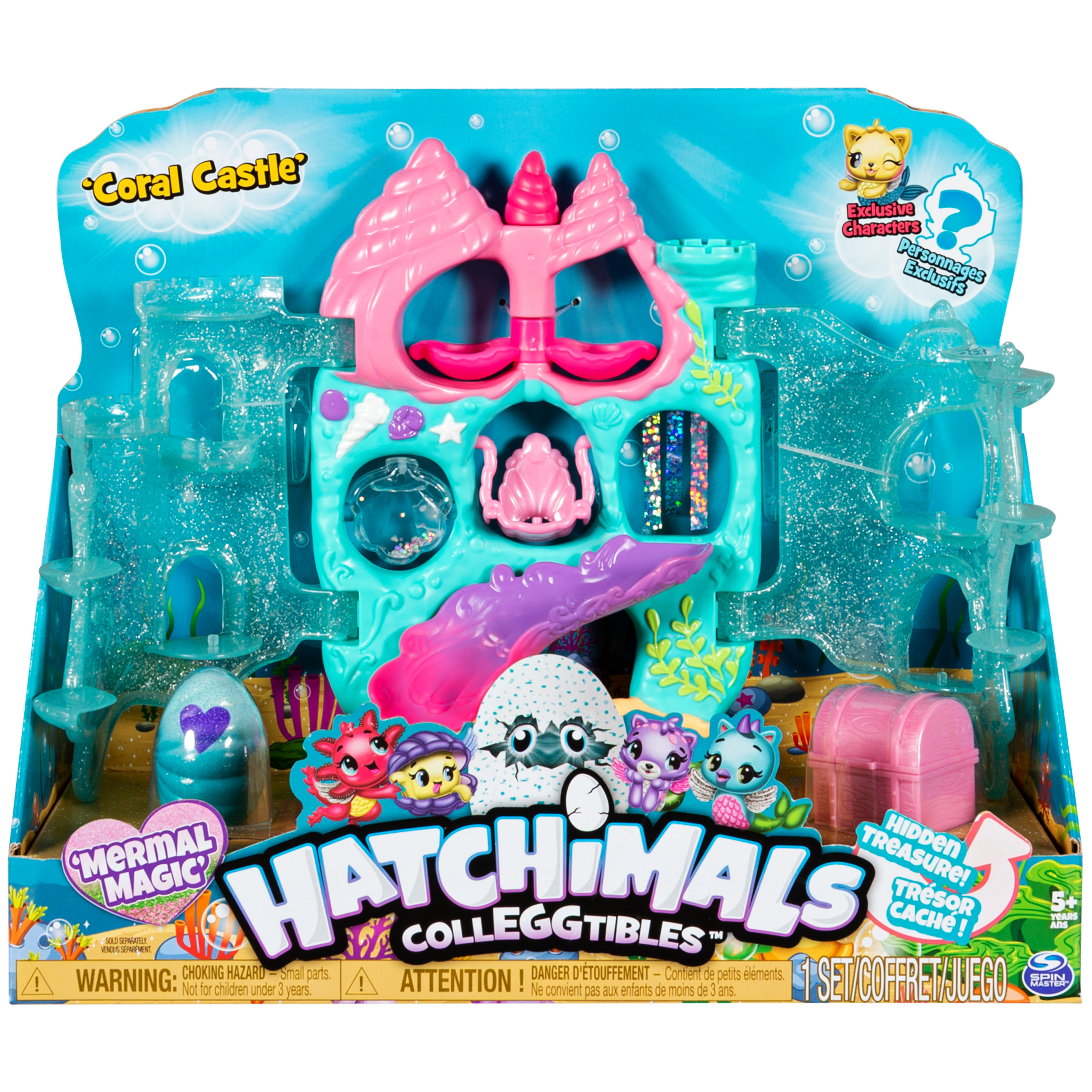 Hatchimals CollEGGtibles, Coral Castle Fold Open Playset for Ages 5 and up Hatchimals